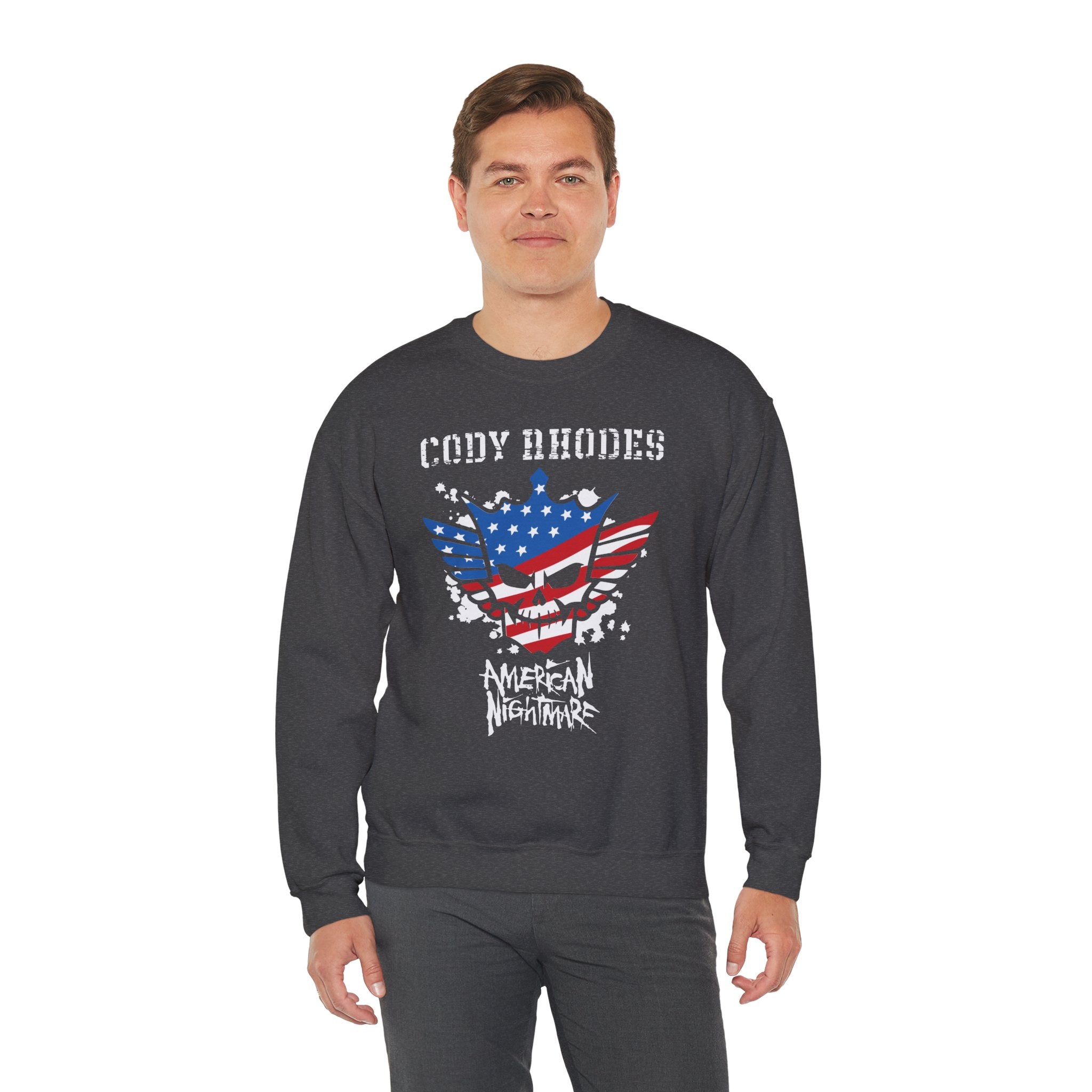 Cody Rhodes American Nightmare, Wrestling Fan Unisex Sweatshirt - Gift for Him or Her, Casual Outwear, Graphic Design, Heavy Blend Sweatshirt
