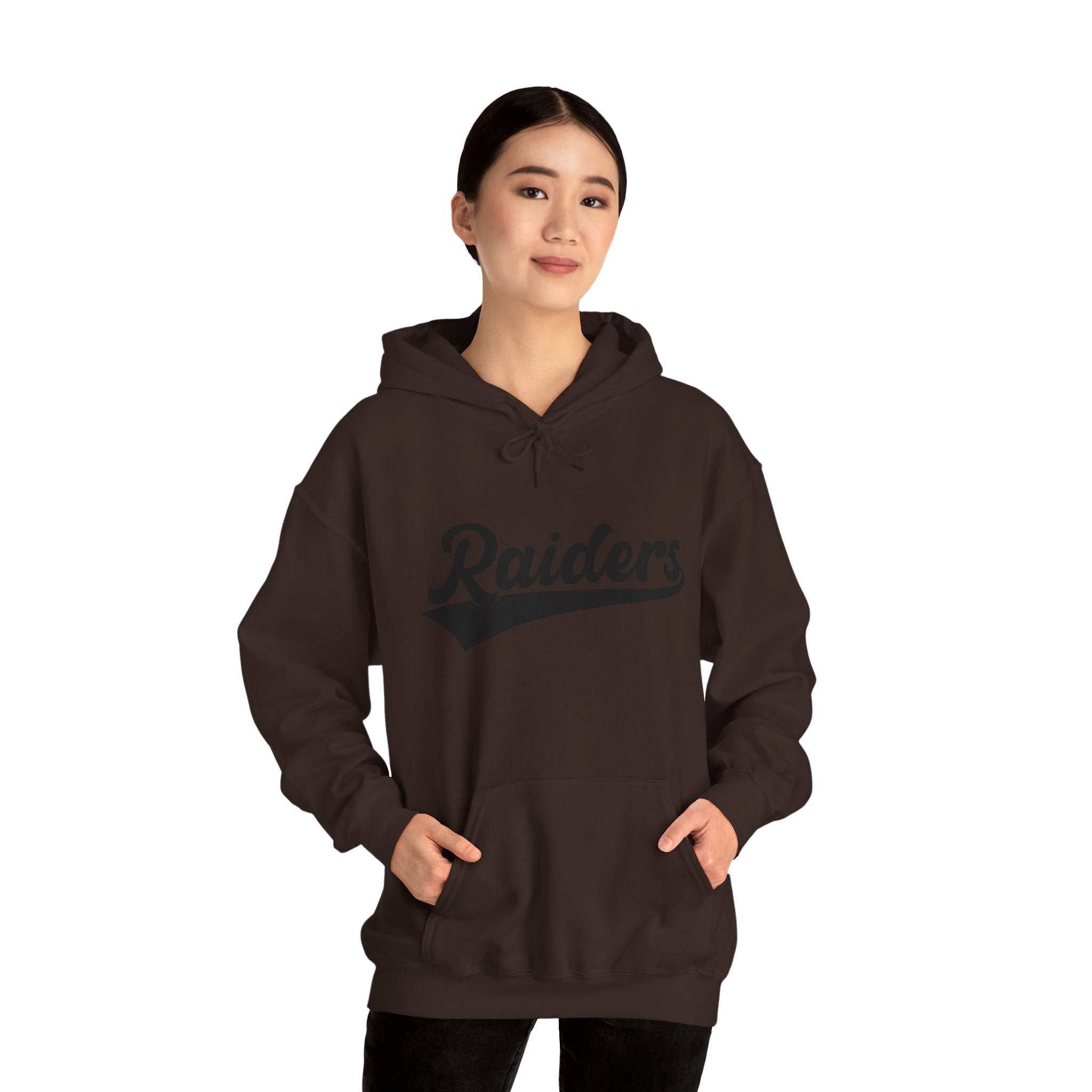Pure Black Raiders Hoodie - Legendary Fanwear, Football Raiders Hoodie, Bold and Dominant, Ultimate Game-Day Gear, Football