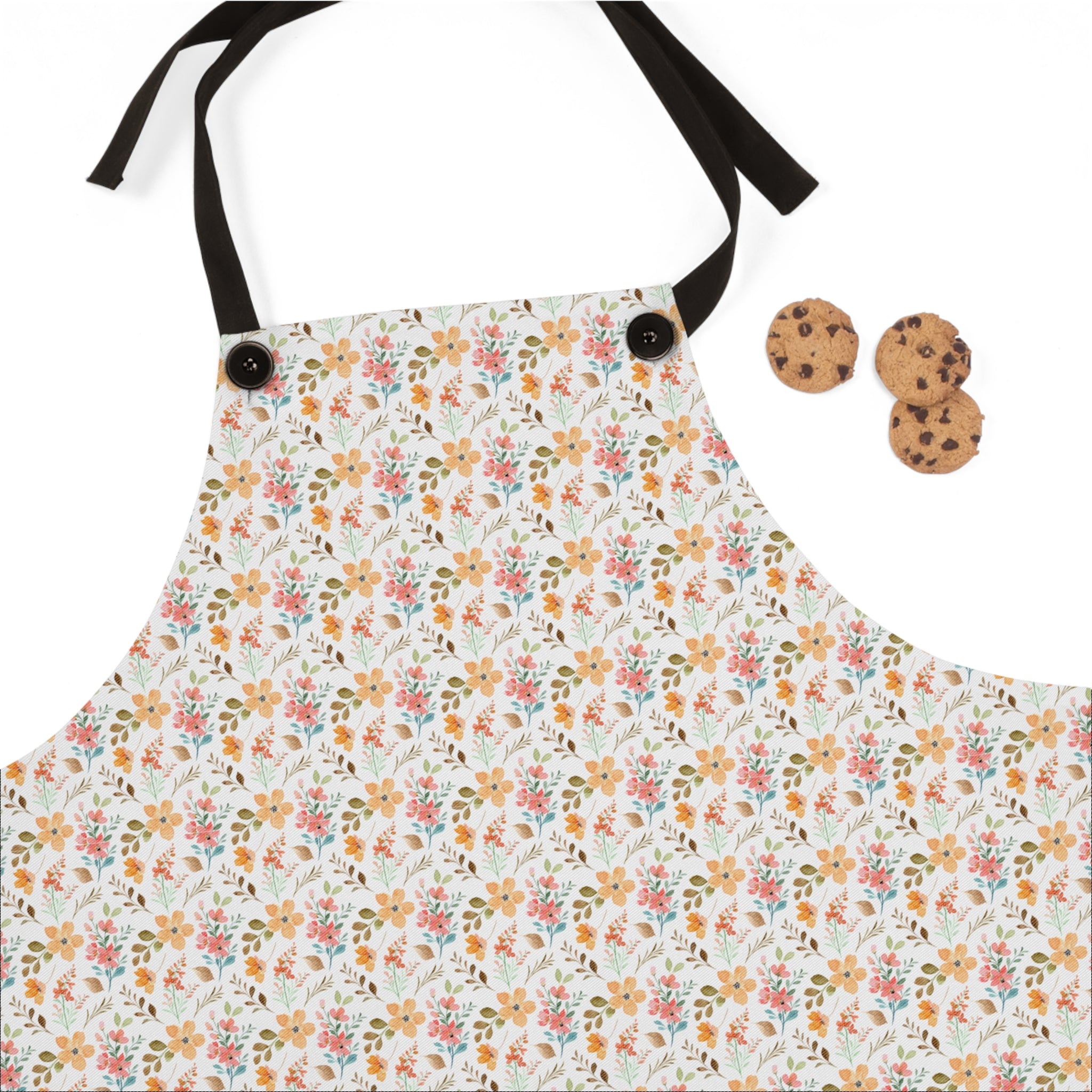 Pastel Colors Organic Floral Pattern, Unisex Apron, Apron for Her, Apron for Him, Food Lover, Kitchen Accessories