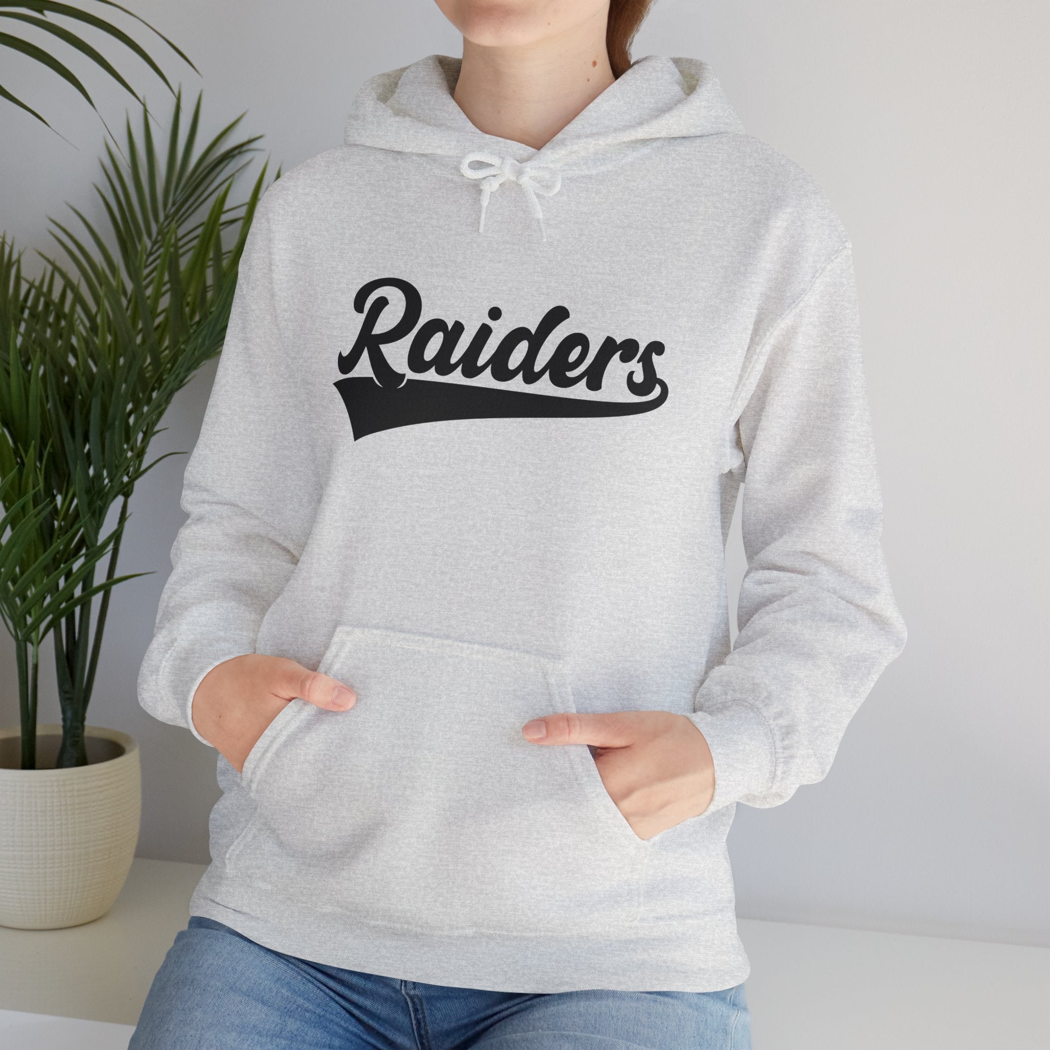 Pure Black Raiders Hoodie - Legendary Fanwear, Football Raiders Hoodie, Bold and Dominant, Ultimate Game-Day Gear, Football