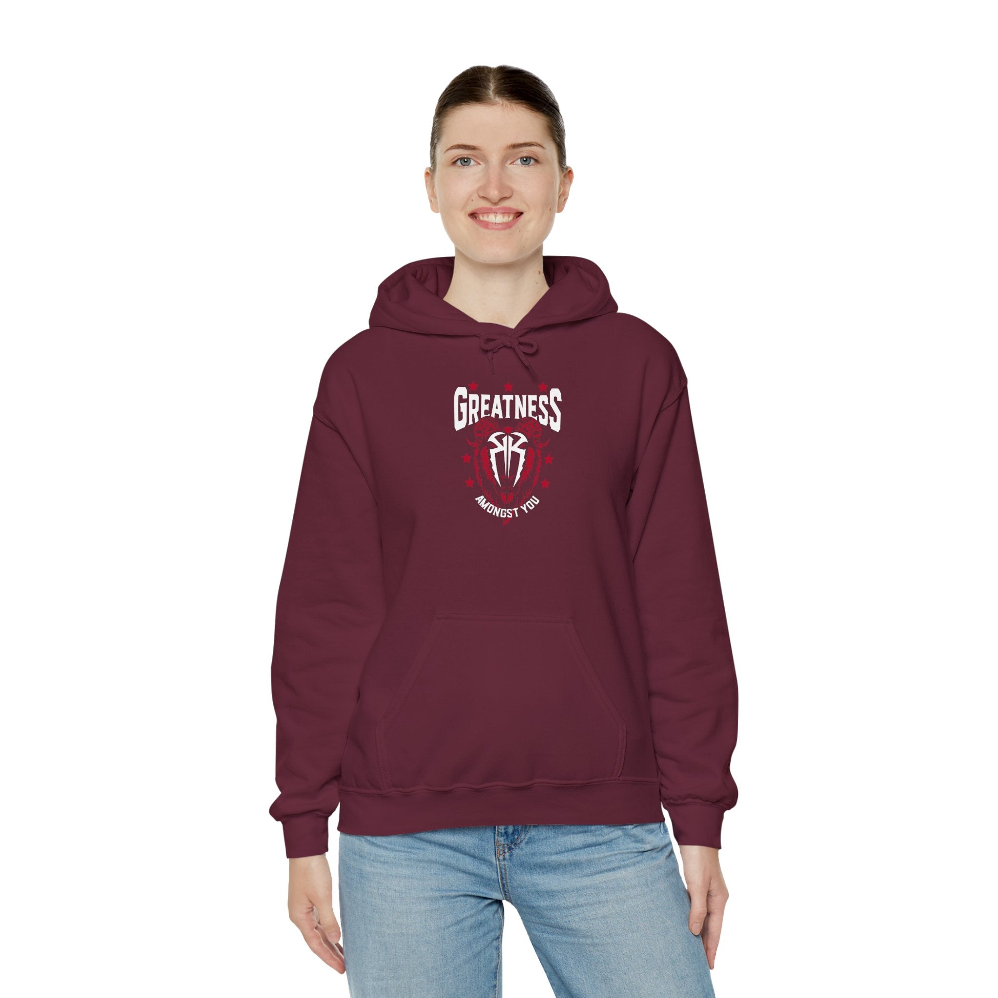 Greatness Amongst You, Royal Reigns Hoodies, Pro Wrestling Apparel, Heavy Blend Hoodie, Sports Fan Gift, Graphic Pullover