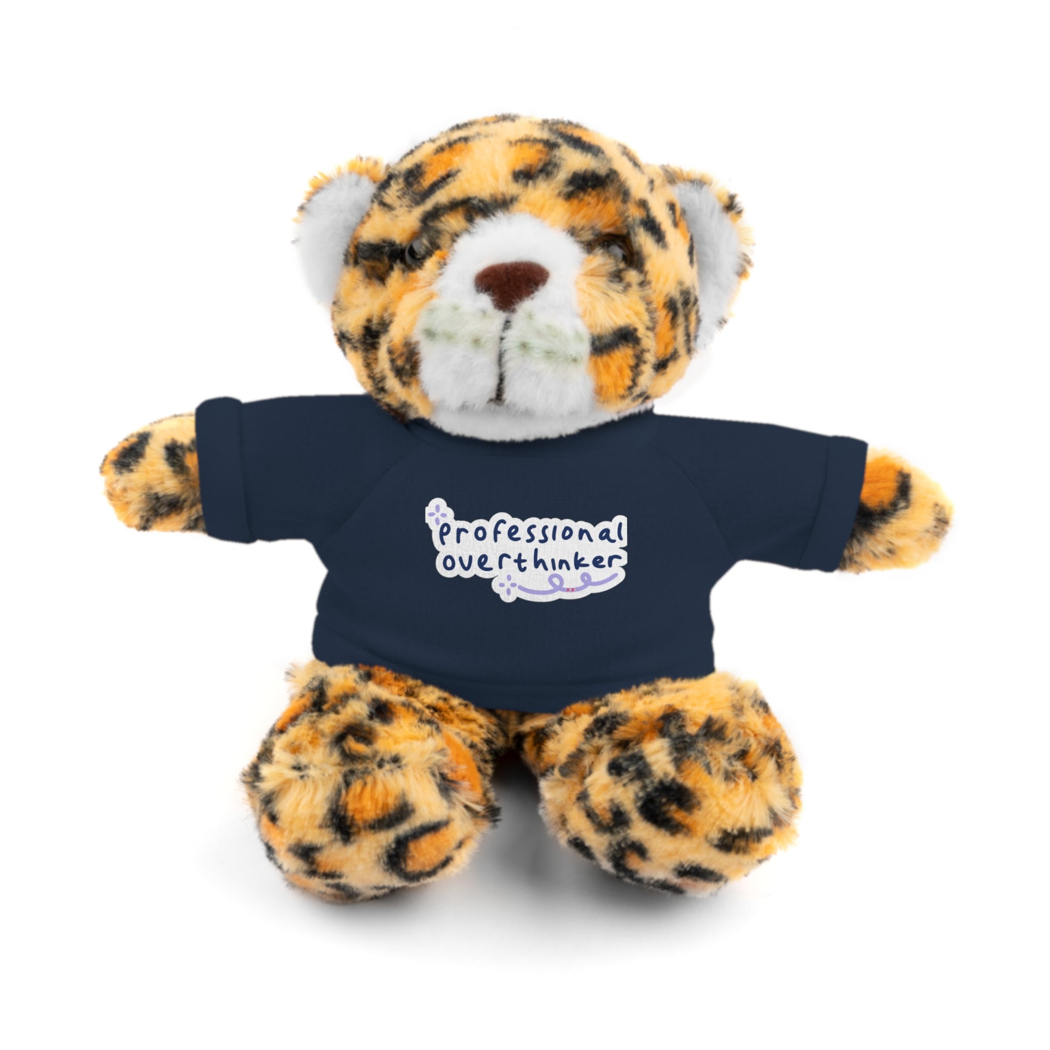 Bunny Plushy, Funny Professional Overthinker, Stuffed Animals Shirt Printed, Suitable for Soft Valentine's Day Gift