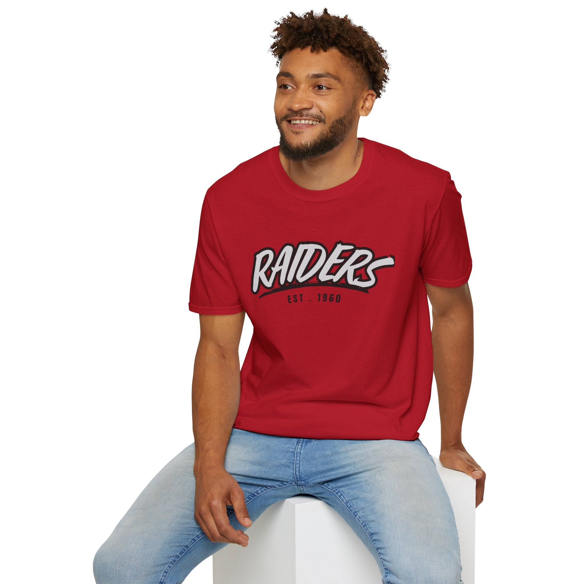 Football Shirt Unisex Softstyle T-Shirt, Football Fan Tee, Team Raiders Football Gift, Sports Fan Apparel, Game Day Shirt