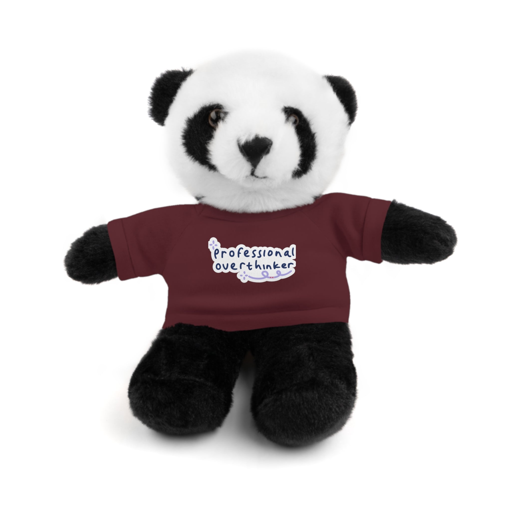 Bunny Plushy, Funny Professional Overthinker, Stuffed Animals Shirt Printed, Suitable for Soft Valentine's Day Gift