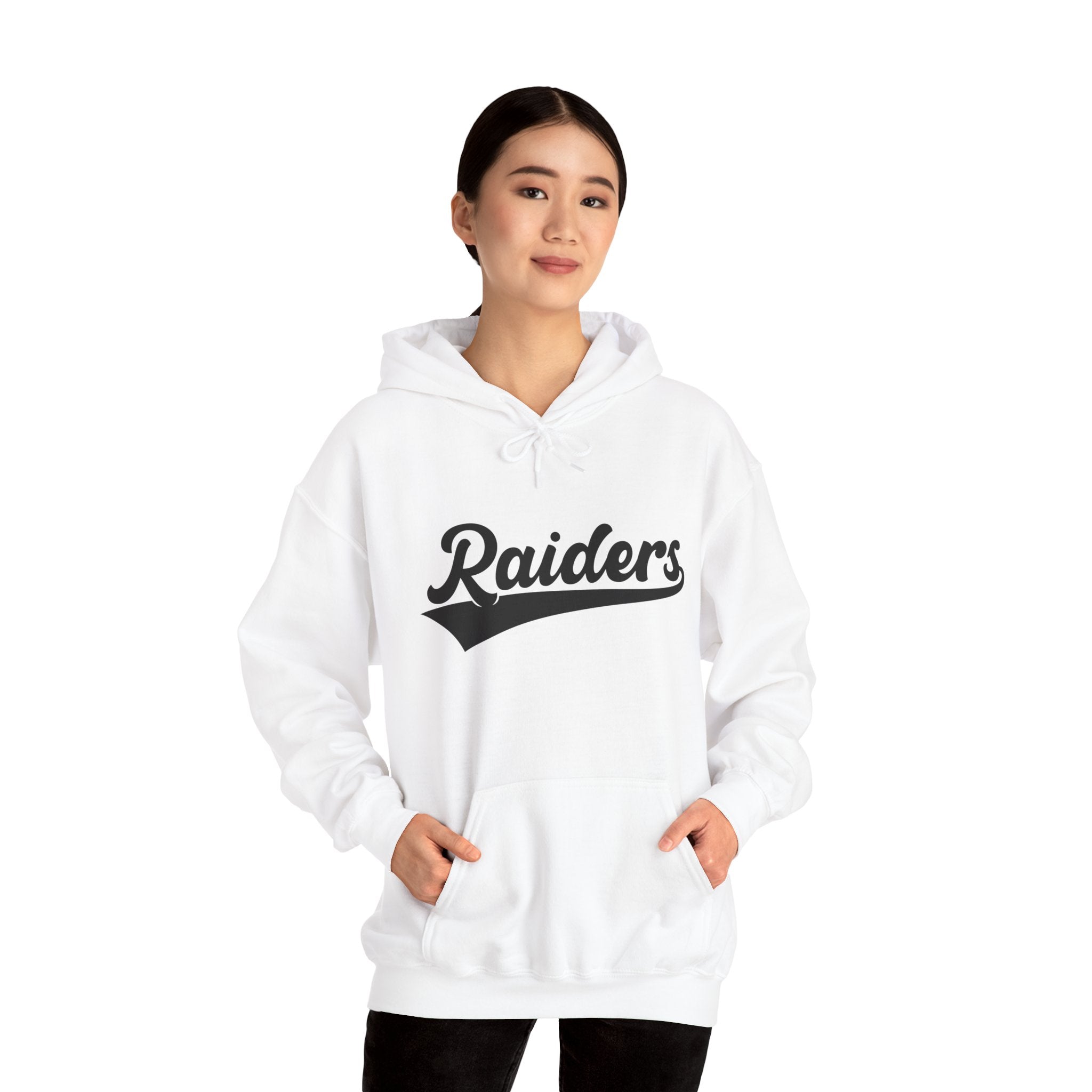 Pure Black Raiders Hoodie - Legendary Fanwear, Football Raiders Hoodie, Bold and Dominant, Ultimate Game-Day Gear, Football