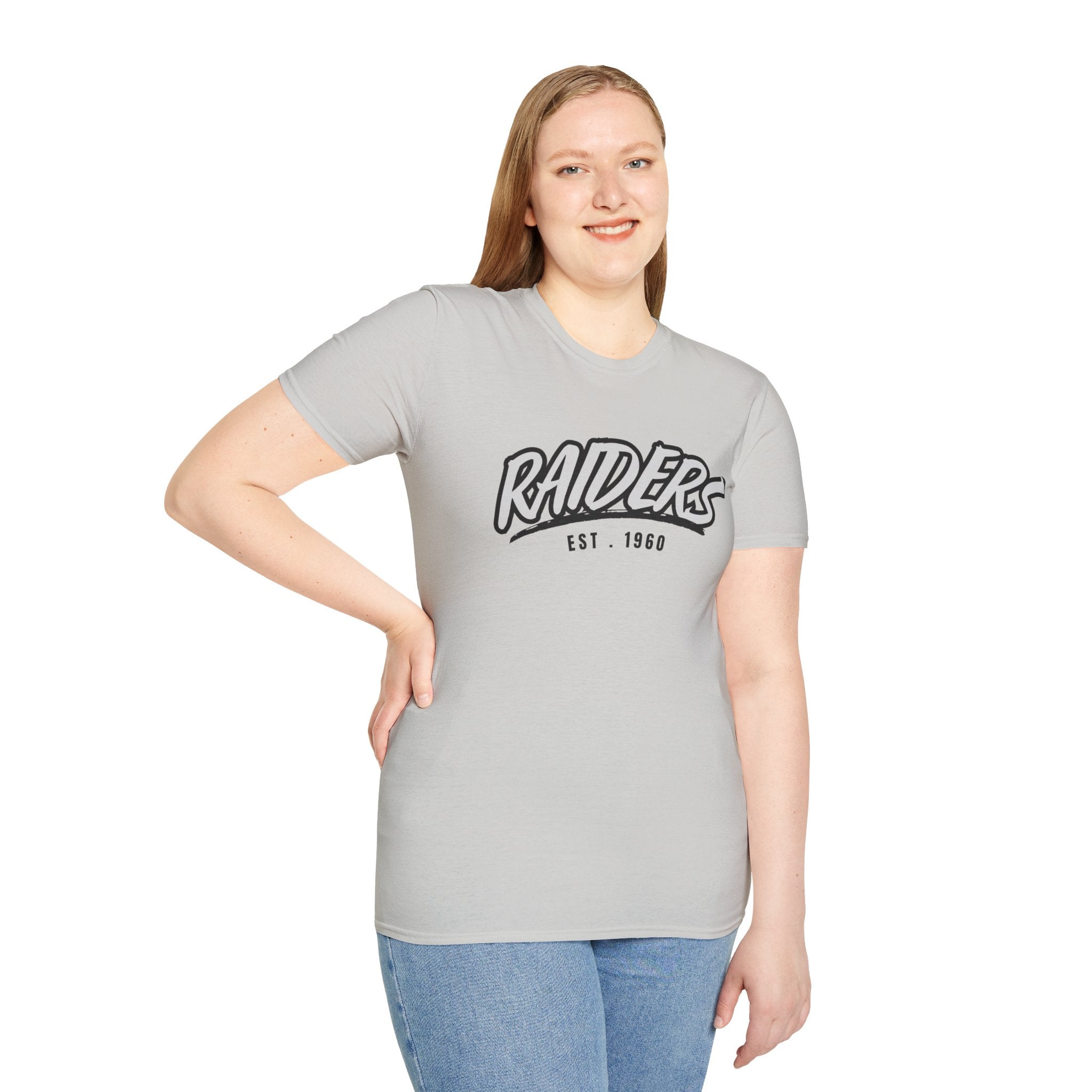 Football Shirt Unisex Softstyle T-Shirt, Football Fan Tee, Team Raiders Football Gift, Sports Fan Apparel, Game Day Shirt