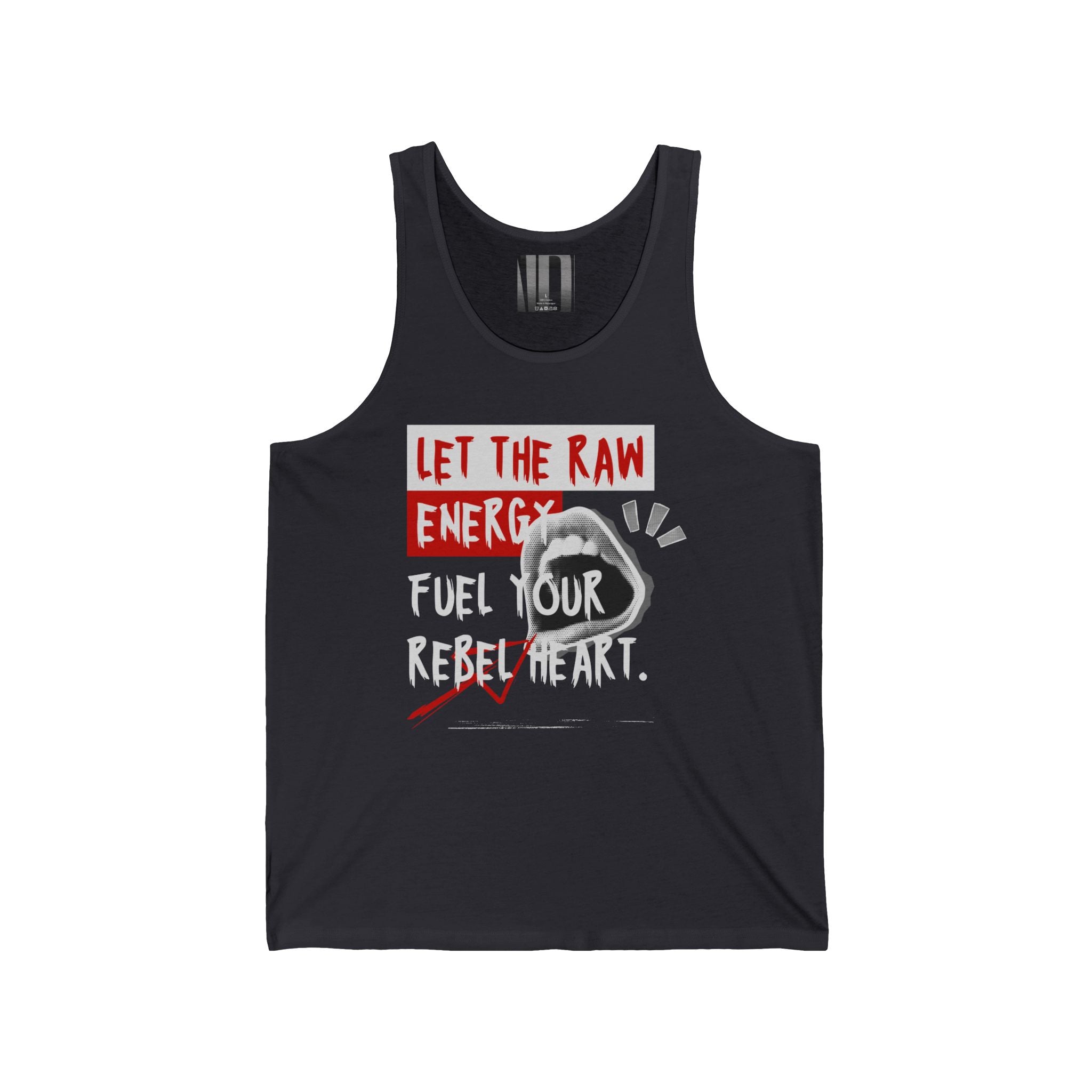 Let The Raw Energy Fuel Your Rebel Heart, Gym Dudes Tank Top, Workout Sleeveless Shirt, Fitness Muscle Tee, Athletic Unisex Jersey Tank, Bodybuilding Tank, Exercise Vest