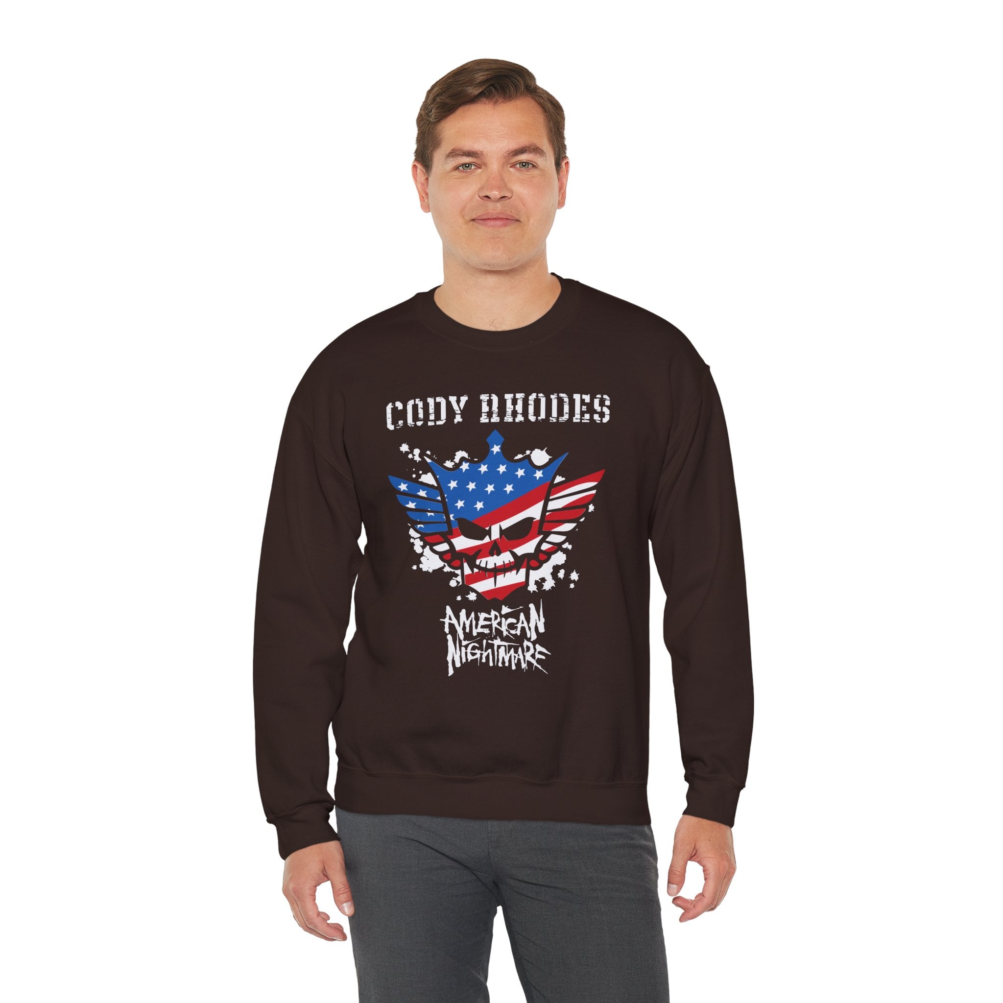 Cody Rhodes American Nightmare, Wrestling Fan Unisex Sweatshirt - Gift for Him or Her, Casual Outwear, Graphic Design, Heavy Blend Sweatshirt