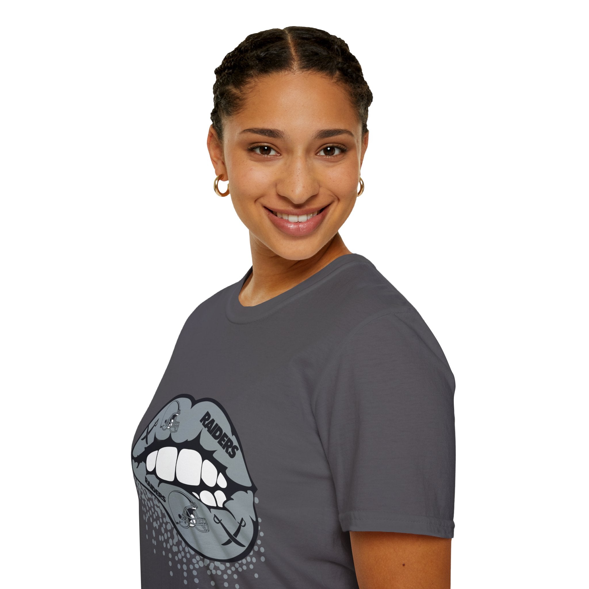Lip Bite Raiders Unisex T-Shirt -Vintage Inspired Tee, Classic Shirt, Football Fan Shirt, Team Sports Top, Soft Cotton Jersey