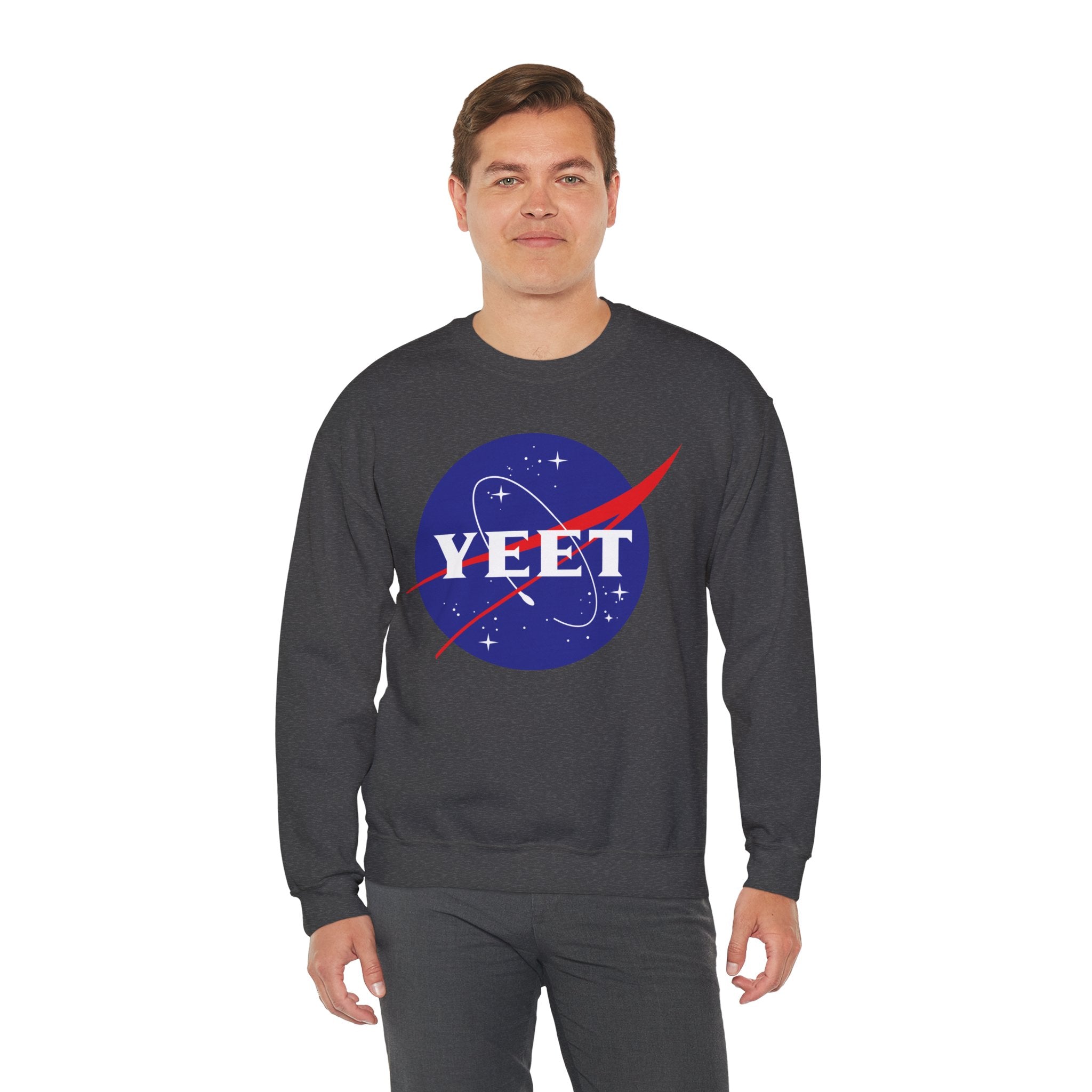 Yeet Nasa Sweatshirt Design, Sports Sweatshirt, Wrestling Fan Unisex Sweatshirt - Gift for Him or Her, Casual Outwear, Heavy Blend Crewneck Sweatshirt