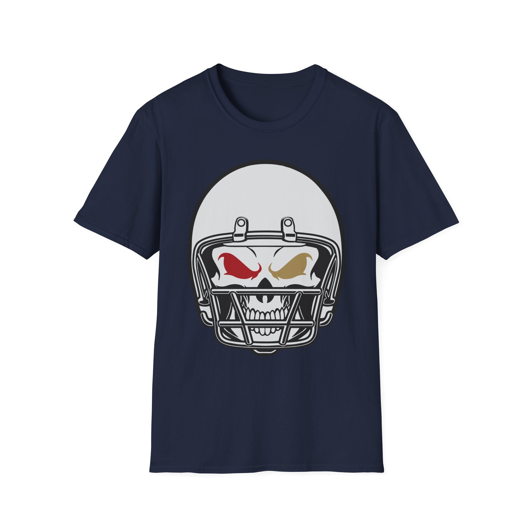 SF Football Skull Helmet T-Shirt - Unique Fan Apparel, Football Team Tee, Game Day Shirt, Sporty Top, Men's Women's Clothing