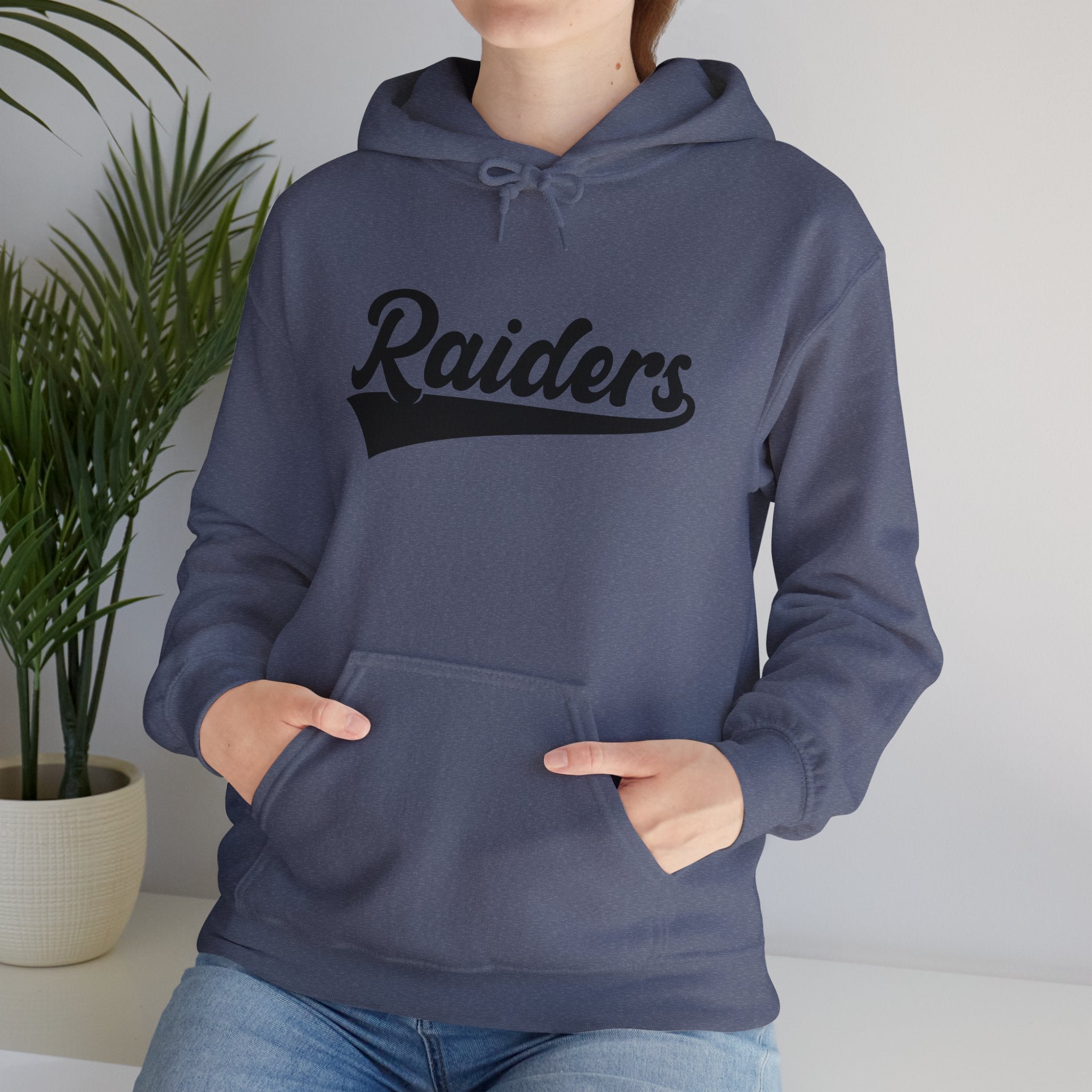 Pure Black Raiders Hoodie - Legendary Fanwear, Football Raiders Hoodie, Bold and Dominant, Ultimate Game-Day Gear, Football