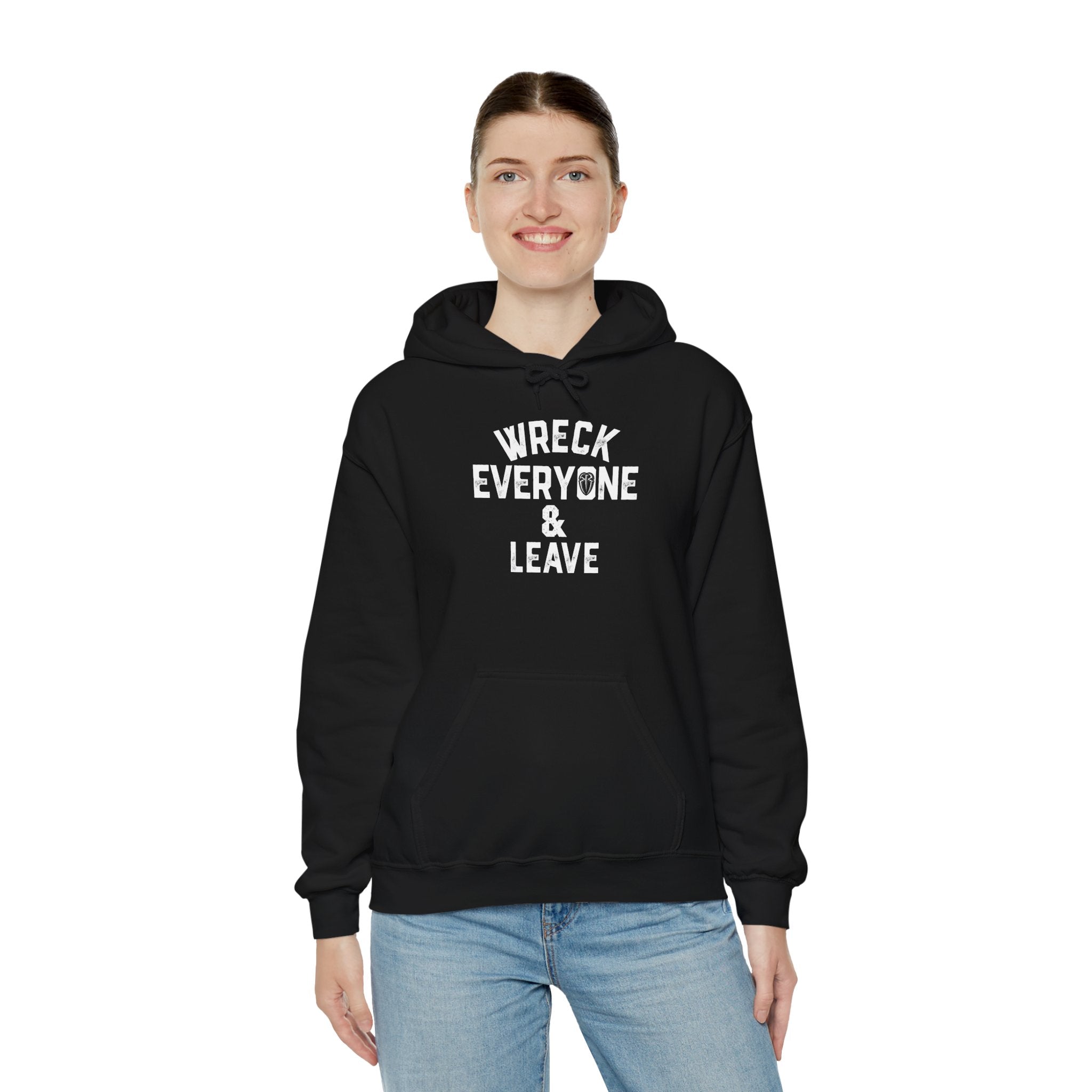 Wreck Everyone and Leave Royal Reigns Hoodies, Pro Wrestling Apparel, Heavy Blend Hoodie, Sports Fan Gift, Graphic Pullover