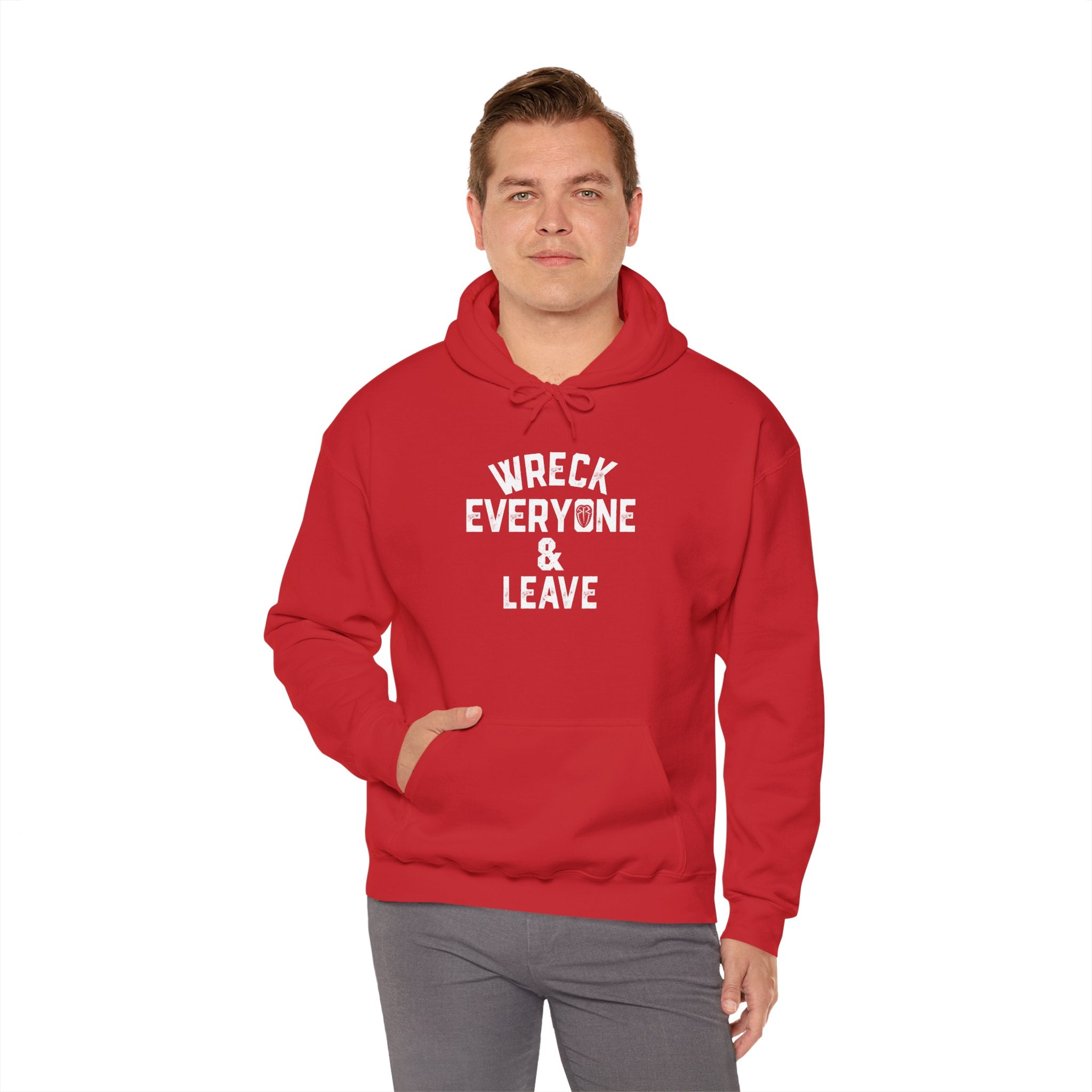 Wreck Everyone and Leave Royal Reigns Hoodies, Pro Wrestling Apparel, Heavy Blend Hoodie, Sports Fan Gift, Graphic Pullover