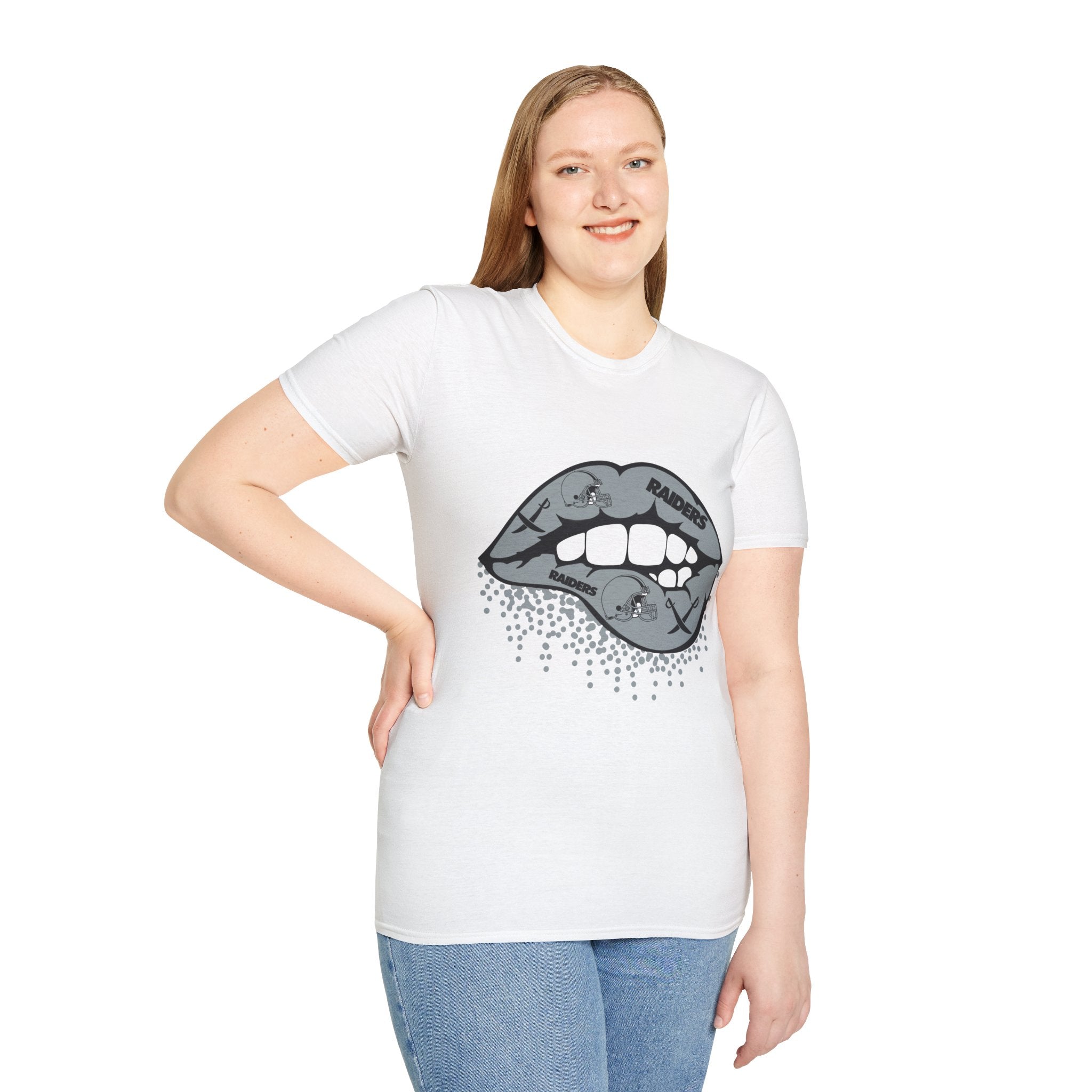 Lip Bite Raiders Unisex T-Shirt -Vintage Inspired Tee, Classic Shirt, Football Fan Shirt, Team Sports Top, Soft Cotton Jersey