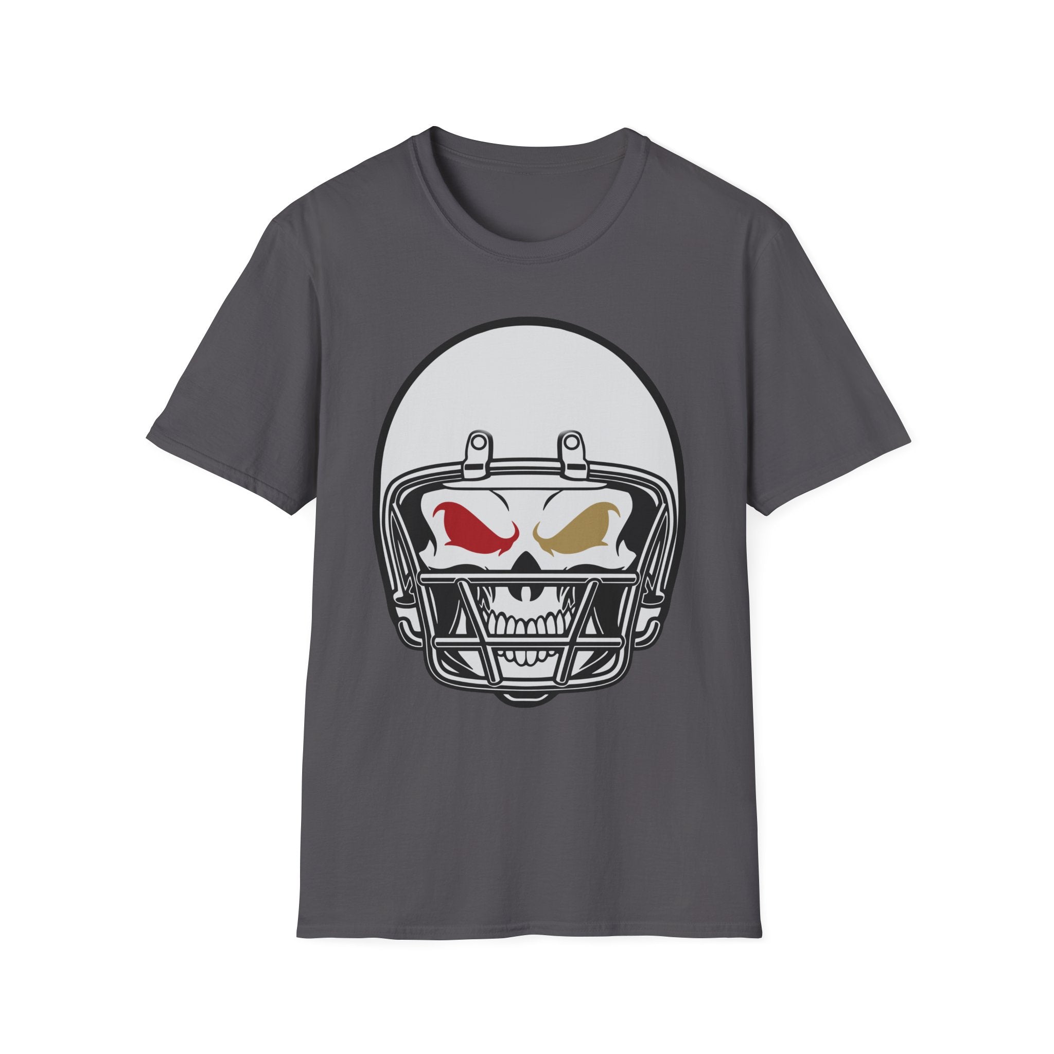 SF Football Skull Helmet T-Shirt - Unique Fan Apparel, Football Team Tee, Game Day Shirt, Sporty Top, Men's Women's Clothing