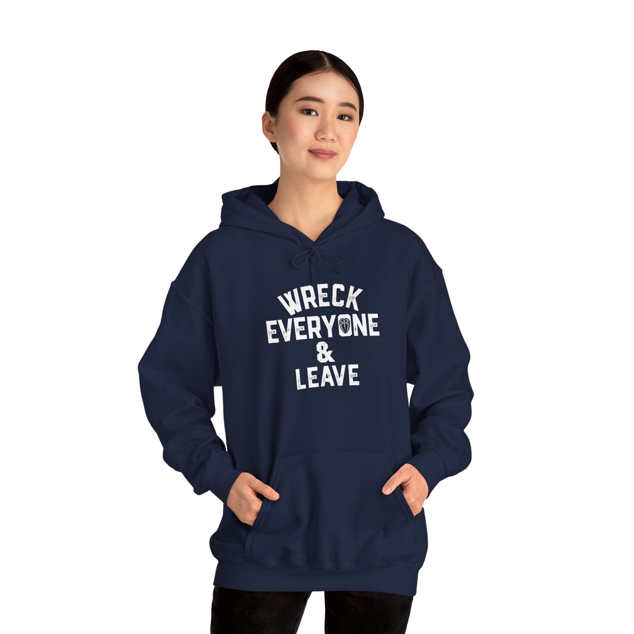 Wreck Everyone and Leave Royal Reigns Hoodies, Pro Wrestling Apparel, Heavy Blend Hoodie, Sports Fan Gift, Graphic Pullover