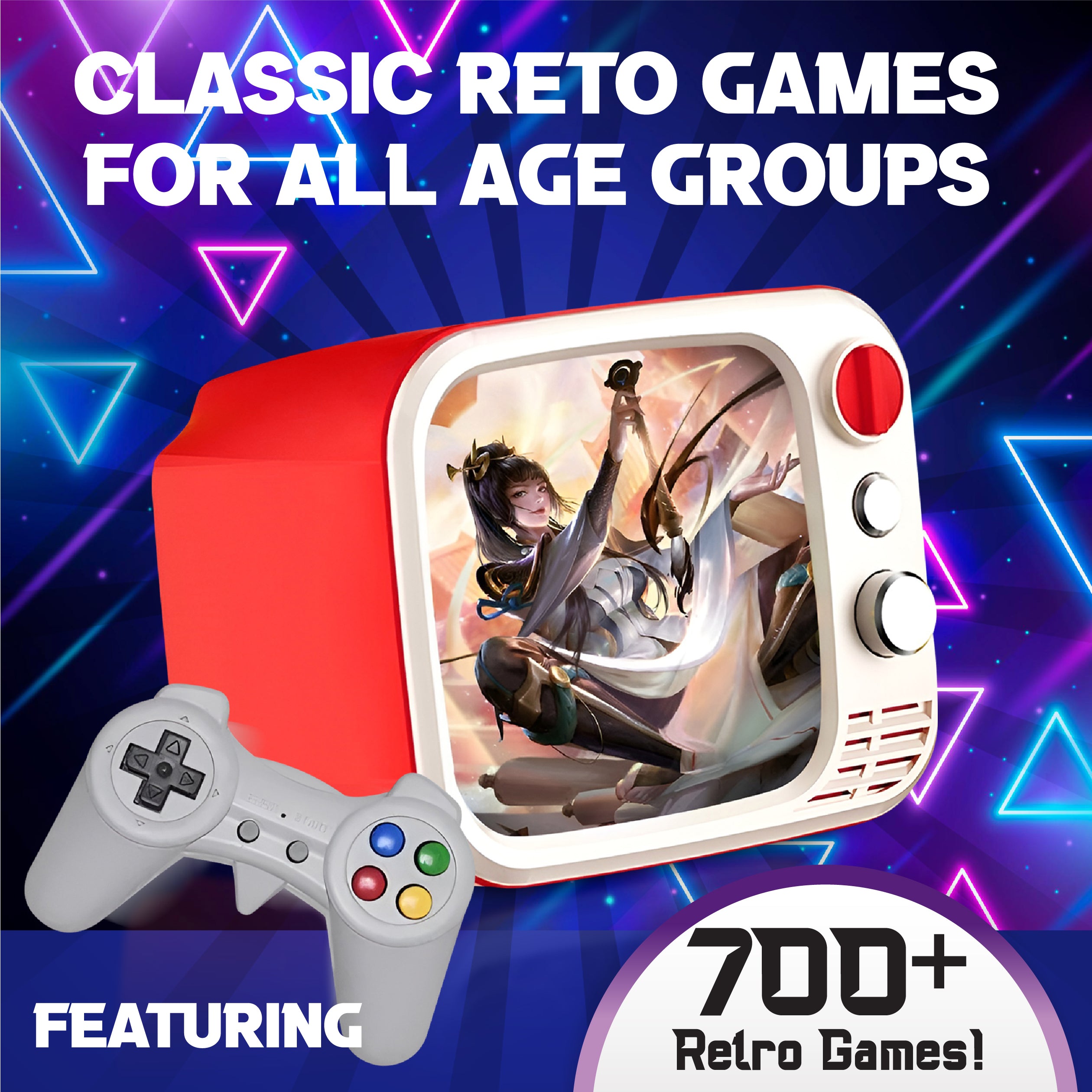Tiny Arcade TV 3.5" Mini Retro Game - Two Player Playable TV Console & w/ Real Gameplay & Sound - 700+ Classic Video Games - H7