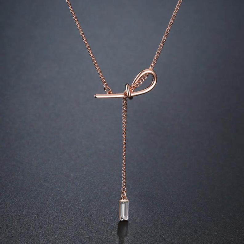 Bowknot Austrian Crystal Necklace for Women