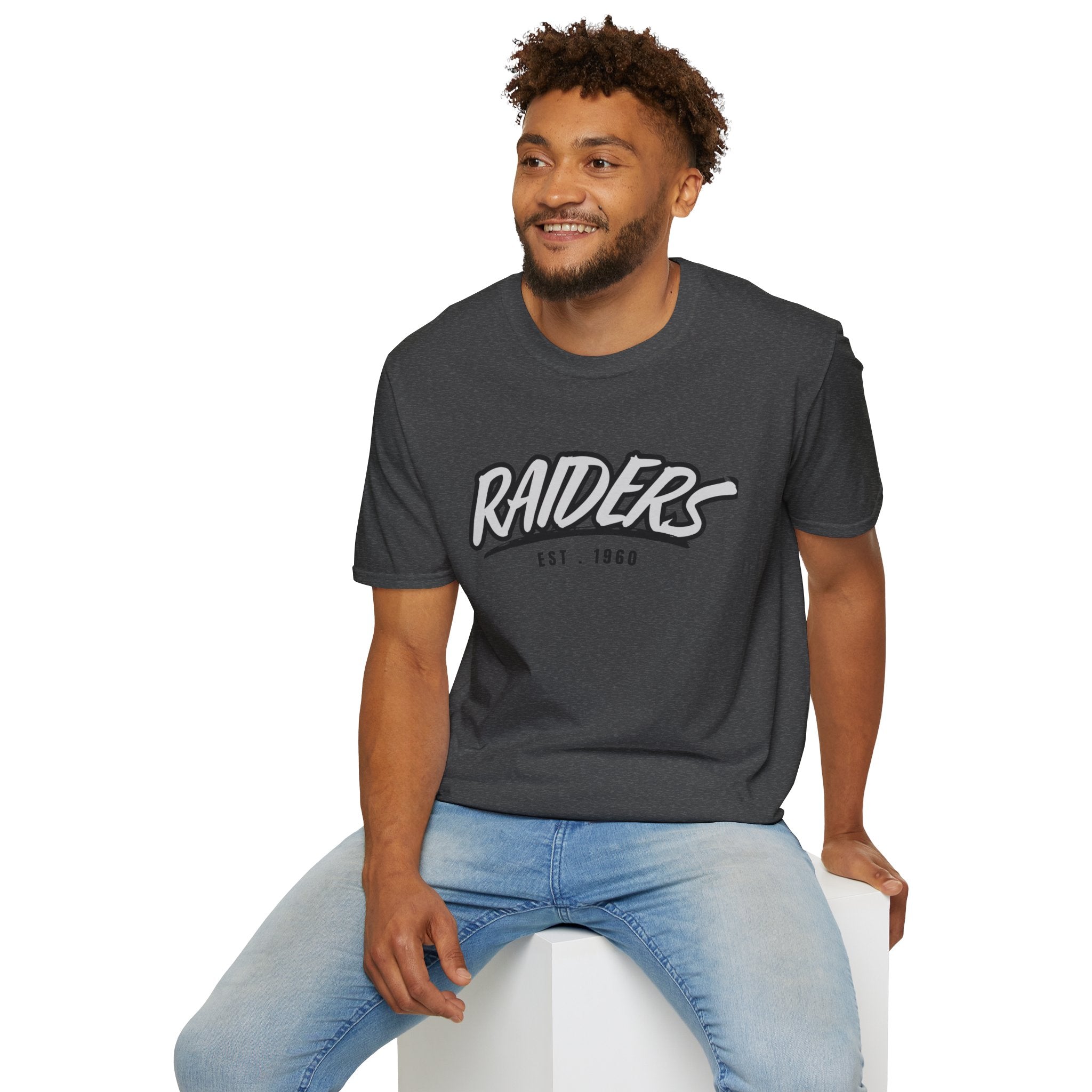 Football Shirt Unisex Softstyle T-Shirt, Football Fan Tee, Team Raiders Football Gift, Sports Fan Apparel, Game Day Shirt