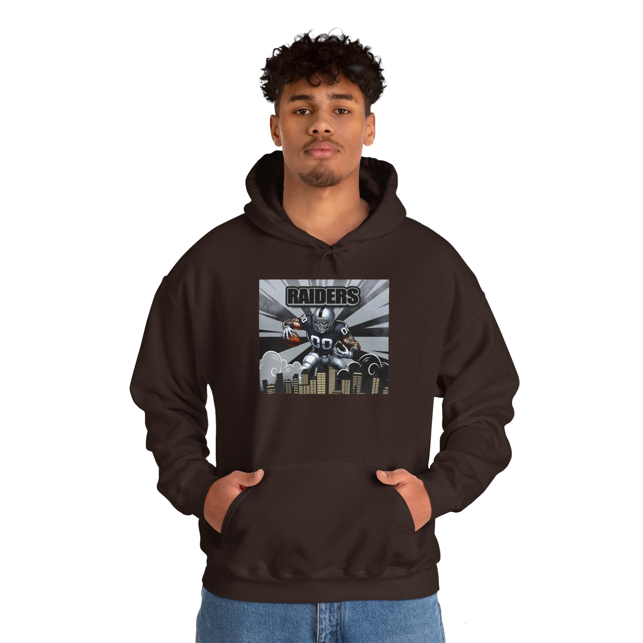 City Warrior Raiders Hoodie, Skyline Power Edition, Touchdown Raiders Hoodie, Unisex Hoodies, Raiders Football Fan Hoodie
