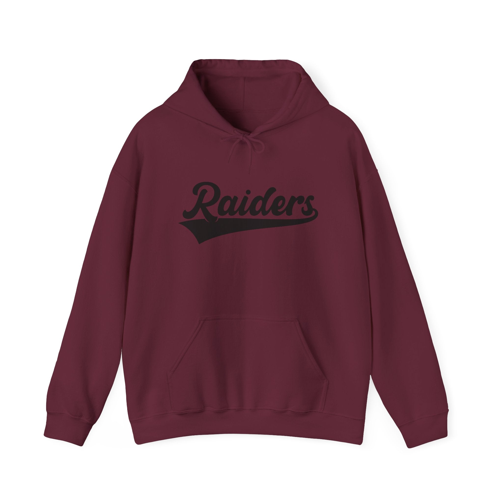 Pure Black Raiders Hoodie - Legendary Fanwear, Football Raiders Hoodie, Bold and Dominant, Ultimate Game-Day Gear, Football