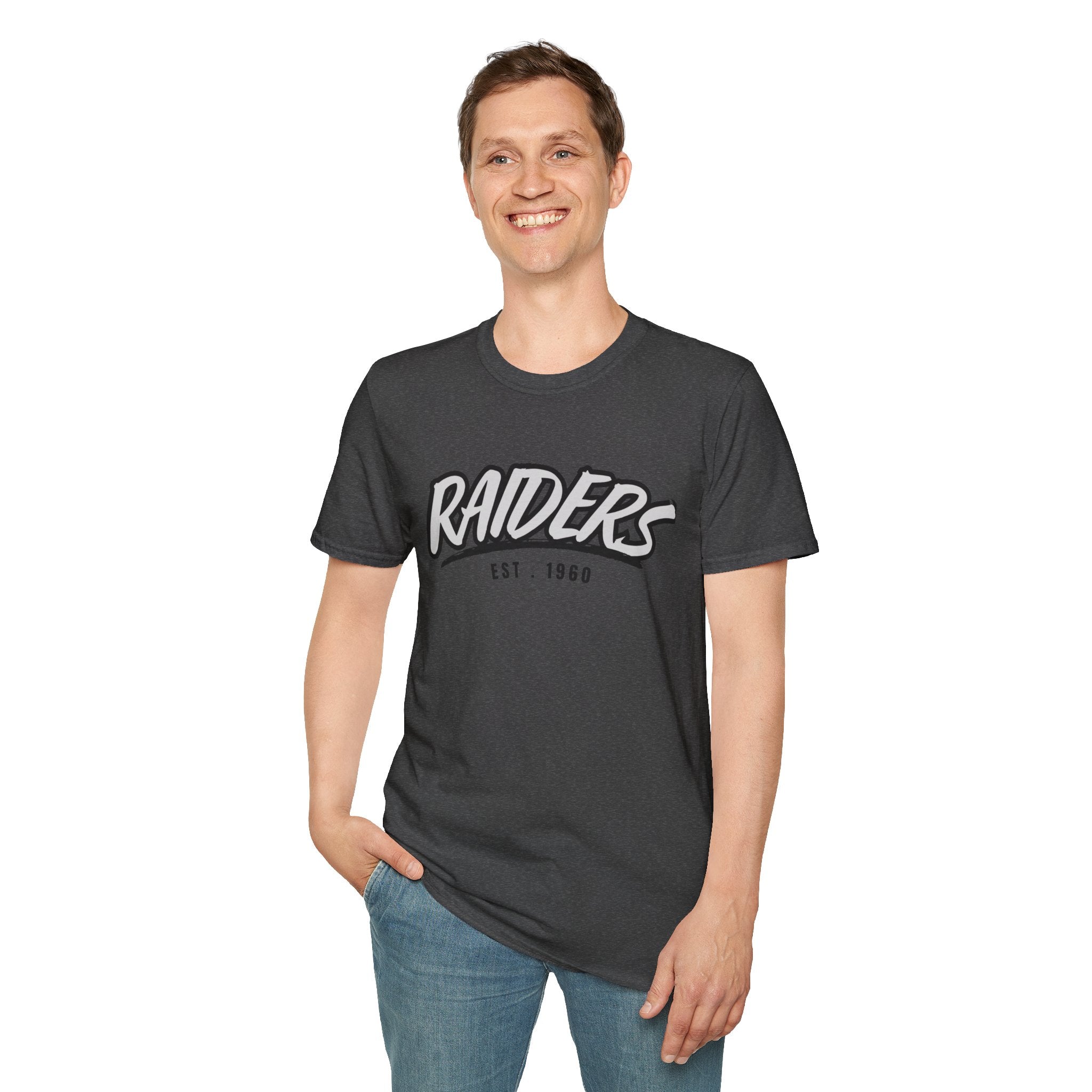 Football Shirt Unisex Softstyle T-Shirt, Football Fan Tee, Team Raiders Football Gift, Sports Fan Apparel, Game Day Shirt
