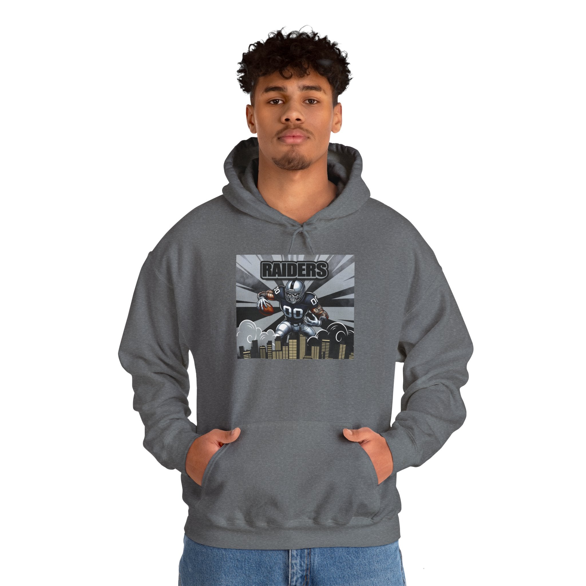 City Warrior Raiders Hoodie, Skyline Power Edition, Touchdown Raiders Hoodie, Unisex Hoodies, Raiders Football Fan Hoodie