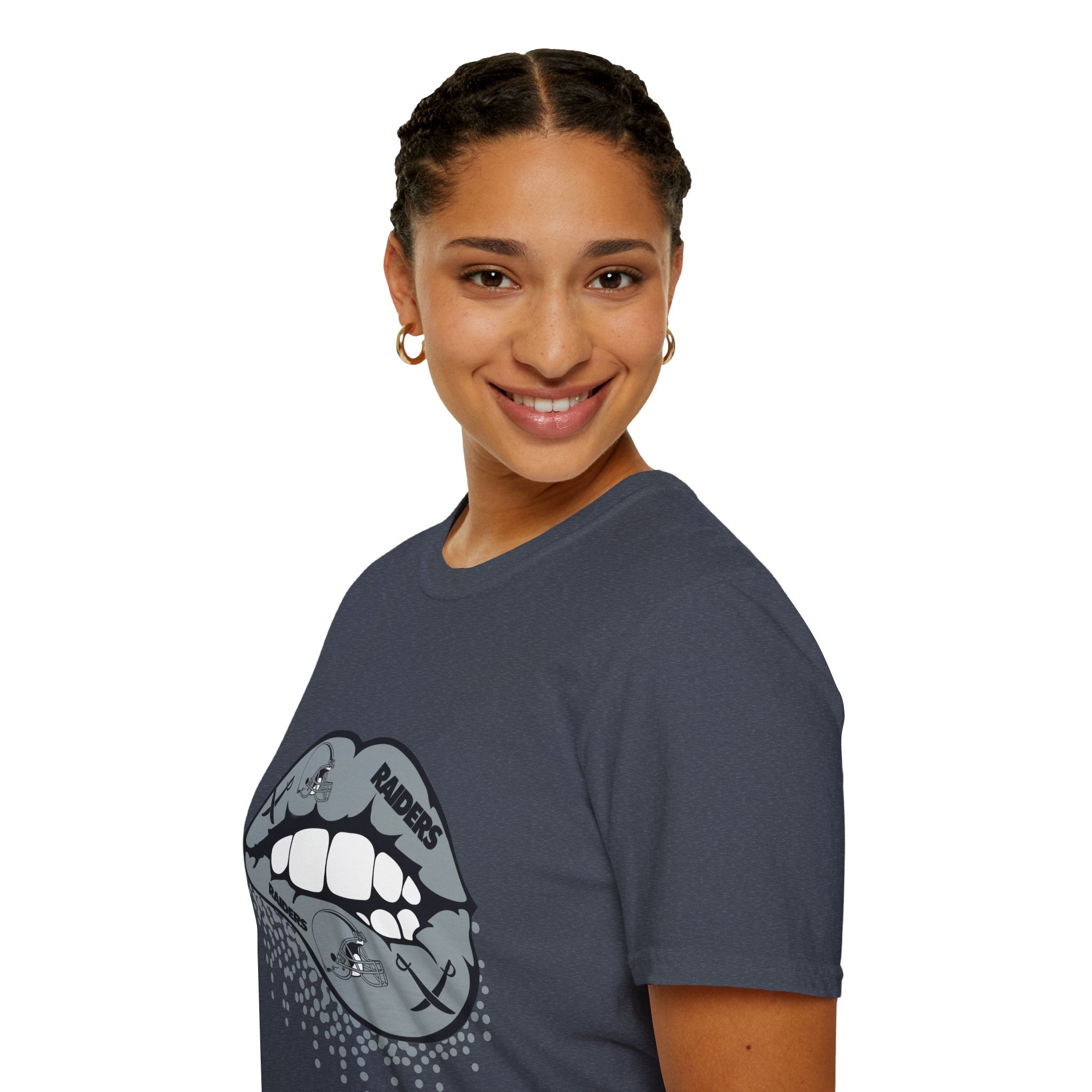 Lip Bite Raiders Unisex T-Shirt -Vintage Inspired Tee, Classic Shirt, Football Fan Shirt, Team Sports Top, Soft Cotton Jersey