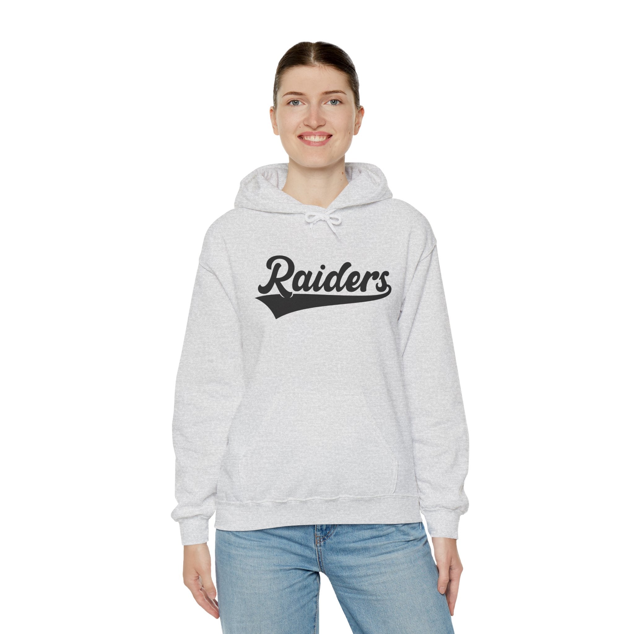 Pure Black Raiders Hoodie - Legendary Fanwear, Football Raiders Hoodie, Bold and Dominant, Ultimate Game-Day Gear, Football