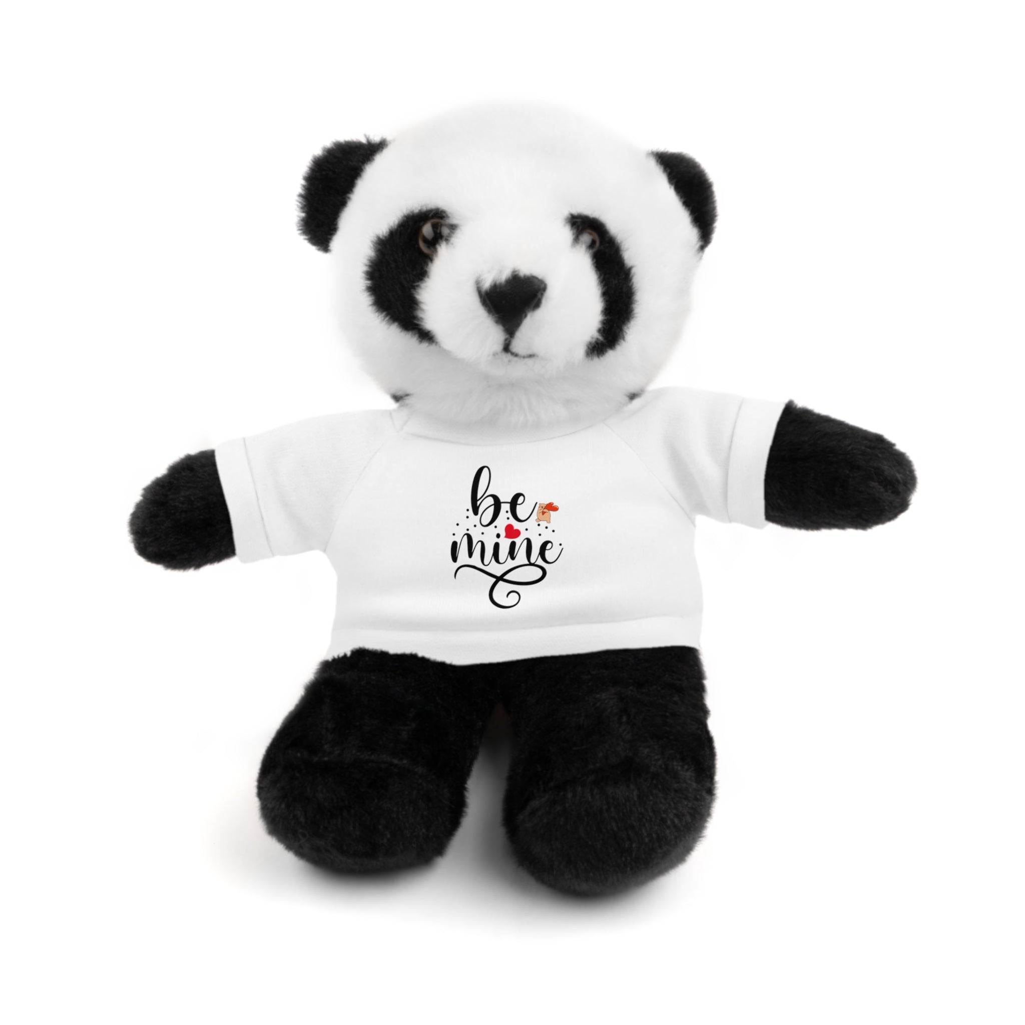 Lovely Panda Plushy, Be Mine, Stuffed Animals Shirt Printed, Suitable for Soft Valentine's Day Gift for Her, Him