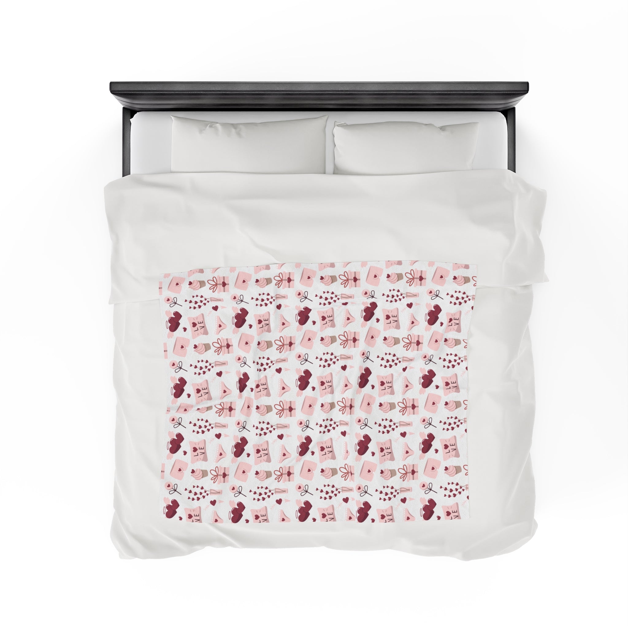 Fleece Blanket - Romantic Design - Valentine's Couple Gifts for Men, Women - Super Cozy Comfy - Christmas, Wedding, Anniversary, Birthday Gifts for Him, Her, Gifts for Boyfriend, Girlfriend