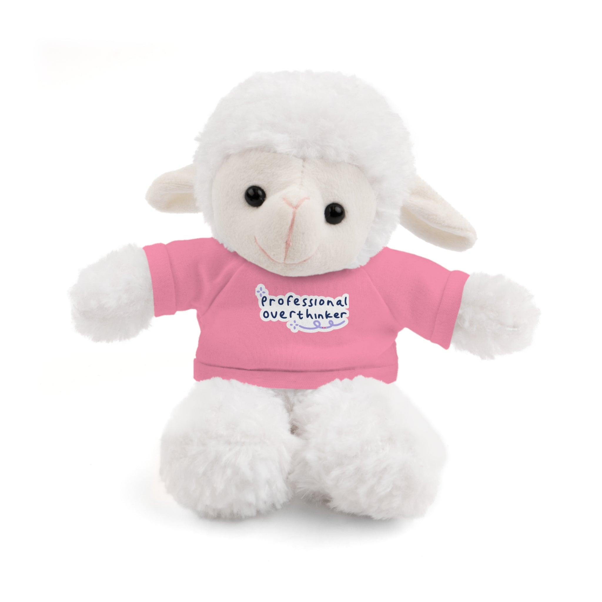 Bunny Plushy, Funny Professional Overthinker, Stuffed Animals Shirt Printed, Suitable for Soft Valentine's Day Gift