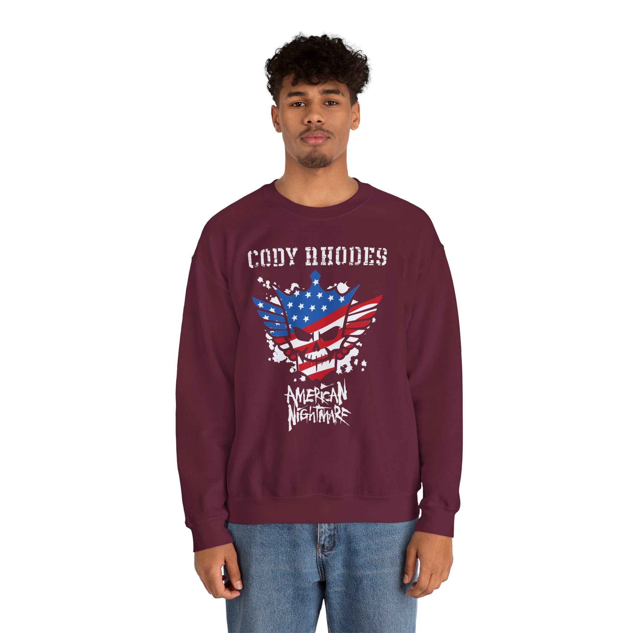 Cody Rhodes American Nightmare, Wrestling Fan Unisex Sweatshirt - Gift for Him or Her, Casual Outwear, Graphic Design, Heavy Blend Sweatshirt
