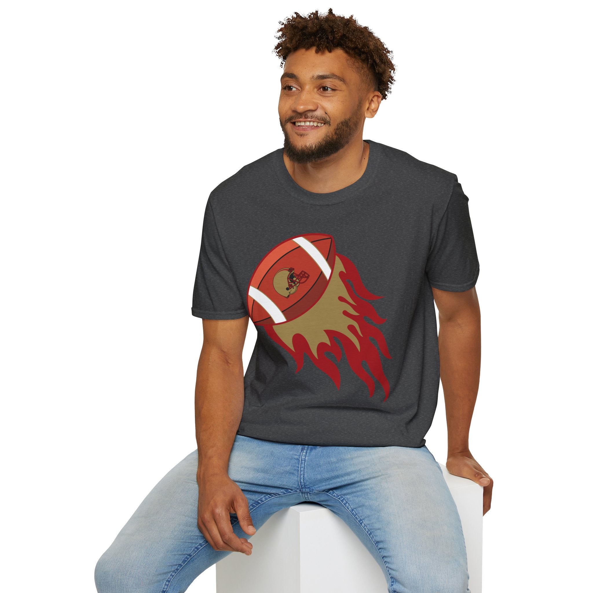 SF Football on Flare , San Francisco Shirt, Unique Fan Apparel, Football Team Game Day Shirt, Sporty Men's Women's Clothing