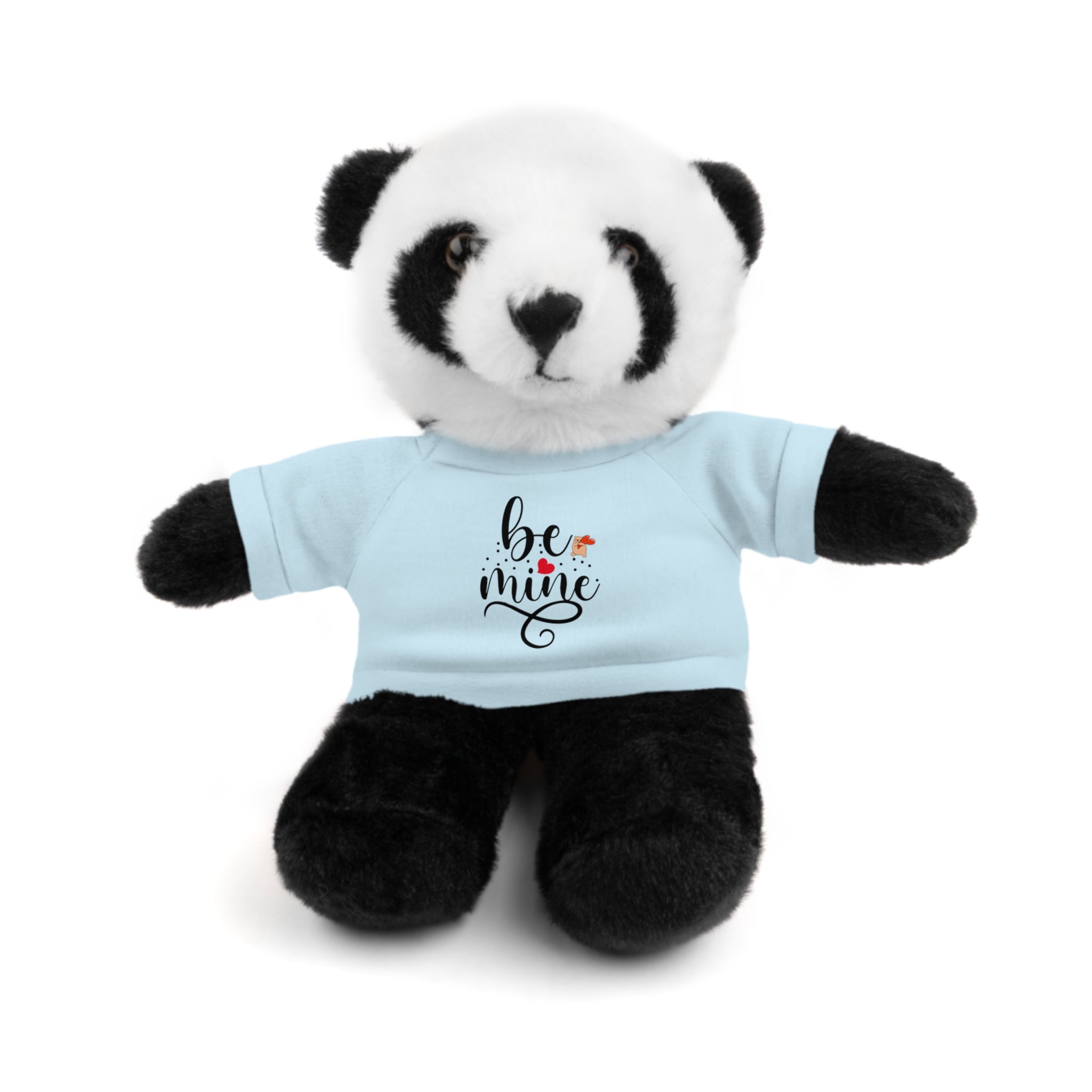 Lovely Panda Plushy, Be Mine, Stuffed Animals Shirt Printed, Suitable for Soft Valentine's Day Gift for Her, Him