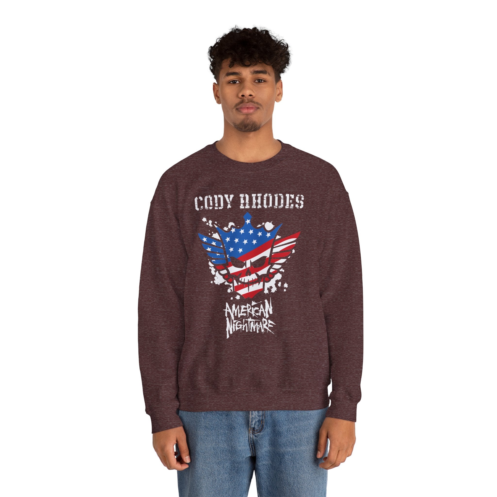Cody Rhodes American Nightmare, Wrestling Fan Unisex Sweatshirt - Gift for Him or Her, Casual Outwear, Graphic Design, Heavy Blend Sweatshirt