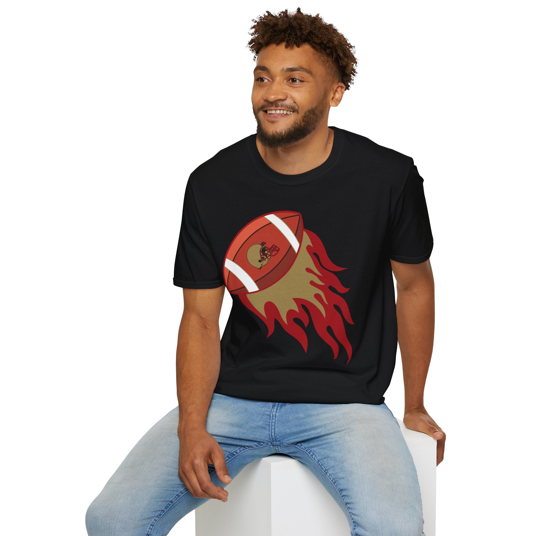 SF Football on Flare , San Francisco Shirt, Unique Fan Apparel, Football Team Game Day Shirt, Sporty Men's Women's Clothing