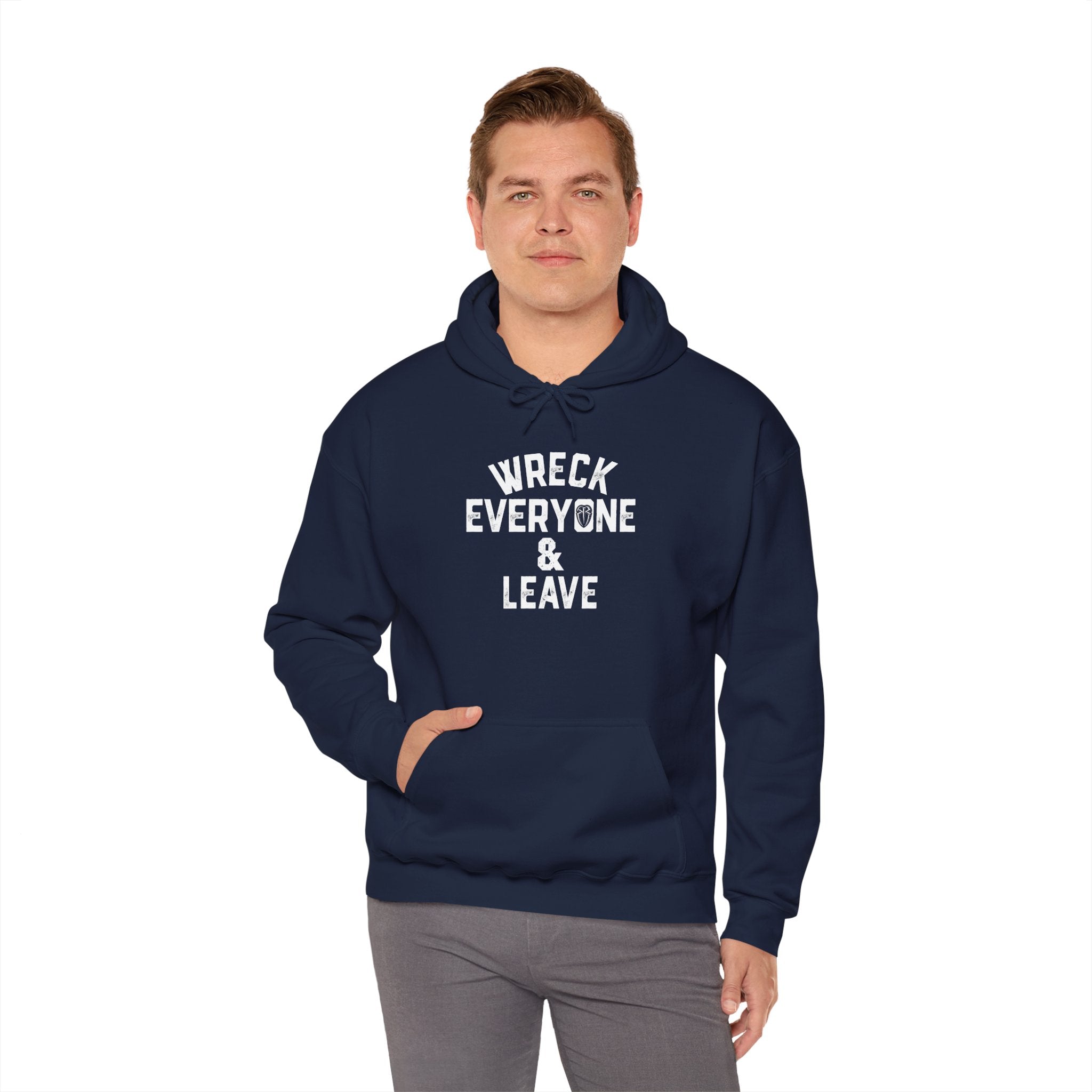 Wreck Everyone and Leave Royal Reigns Hoodies, Pro Wrestling Apparel, Heavy Blend Hoodie, Sports Fan Gift, Graphic Pullover