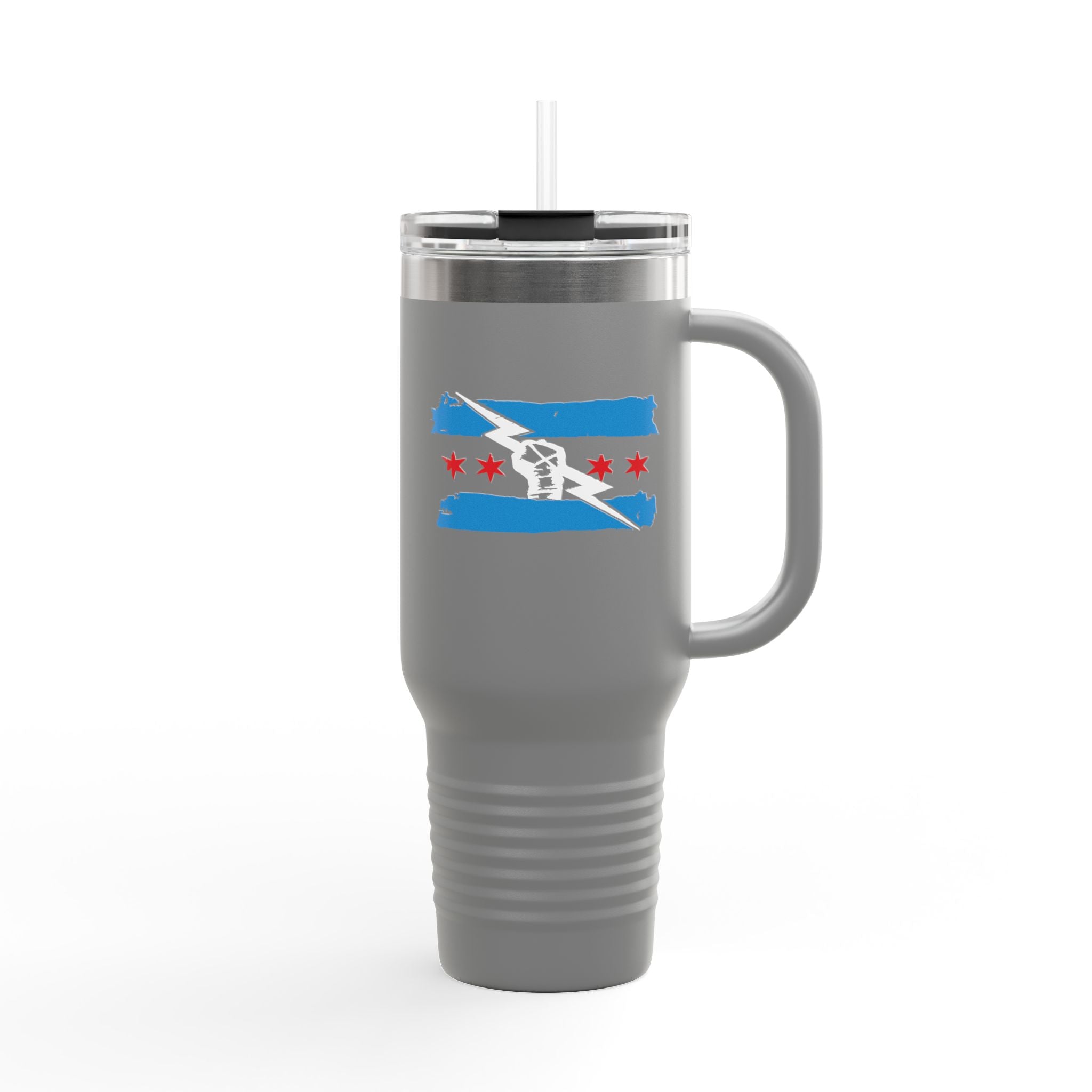 CM Punk Fag Blue-Red-White Graphic Design, Insulated Travel Mug, Gift for Her Gift for Him - 40oz, Gift for Her, Gift for Him