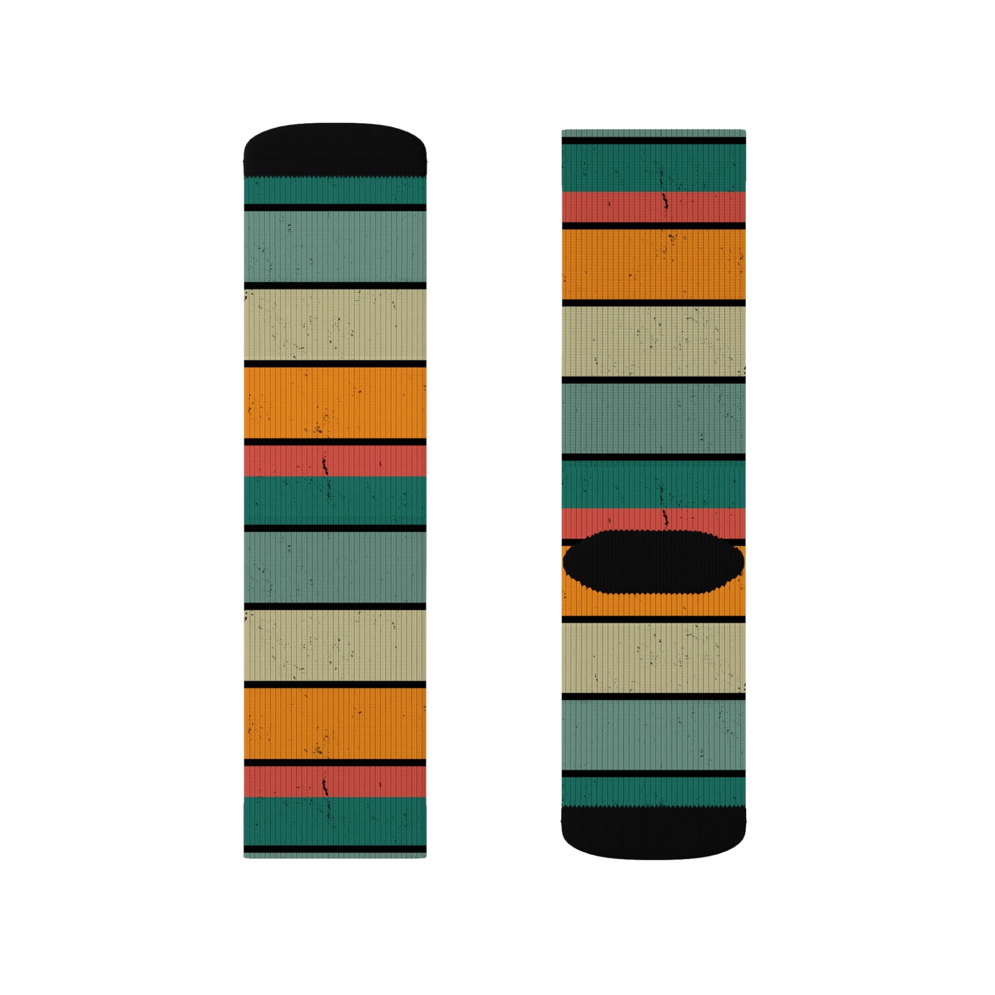 Colorful Retro Classic Striped Socks, Cute Athletic Crew socks, Patterned Socks Warm Crew Socks, Socks for everyday wear
