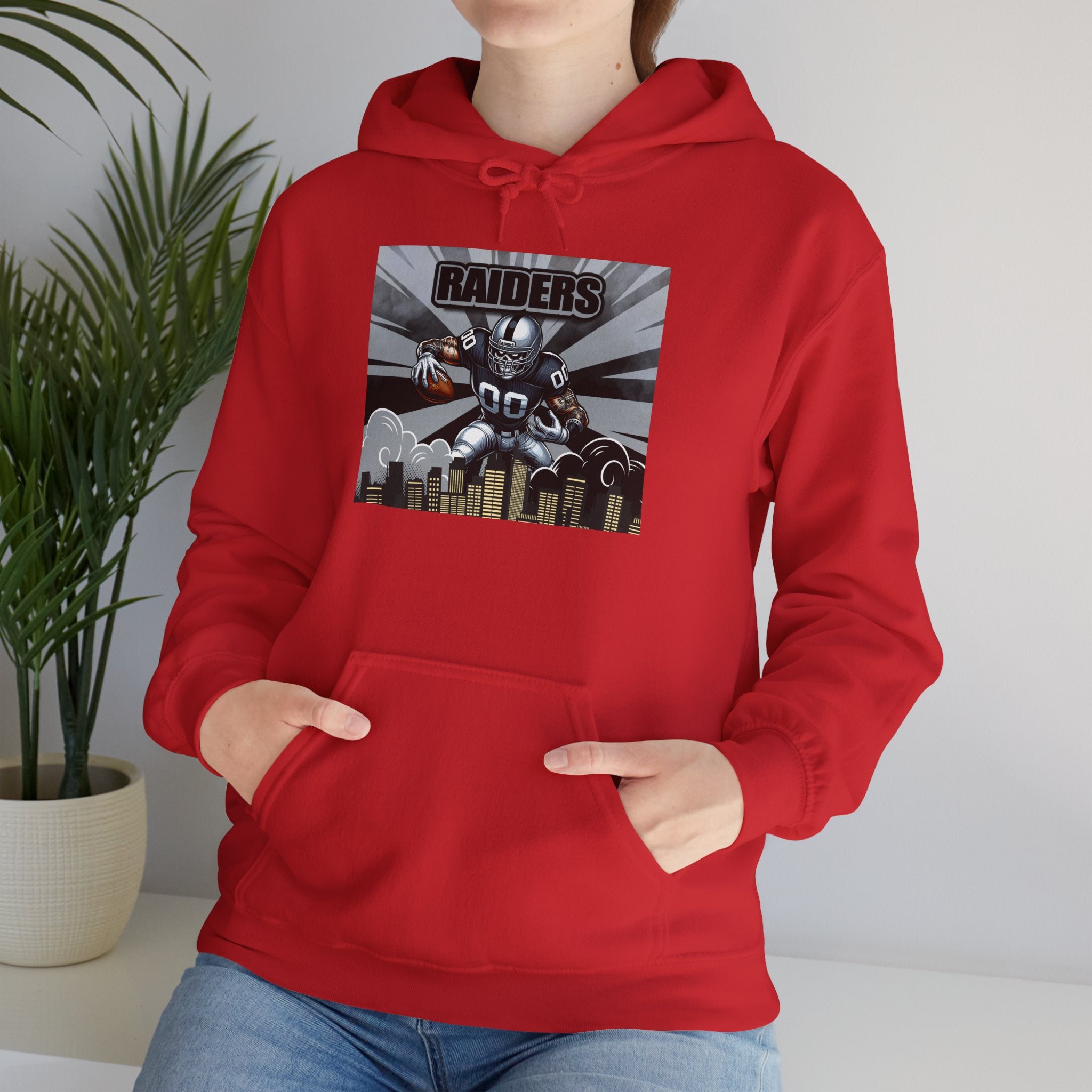City Warrior Raiders Hoodie, Skyline Power Edition, Touchdown Raiders Hoodie, Unisex Hoodies, Raiders Football Fan Hoodie