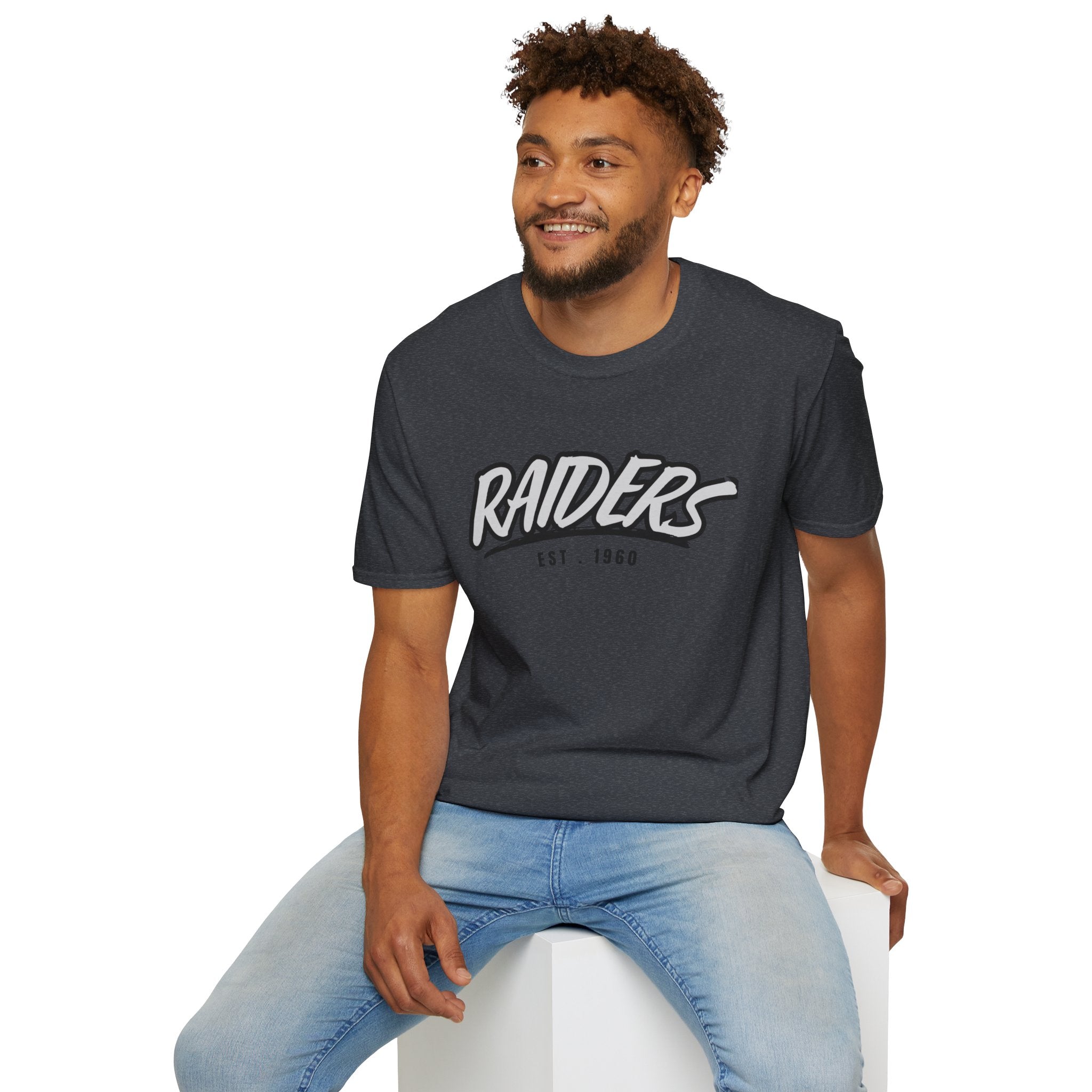 Football Shirt Unisex Softstyle T-Shirt, Football Fan Tee, Team Raiders Football Gift, Sports Fan Apparel, Game Day Shirt