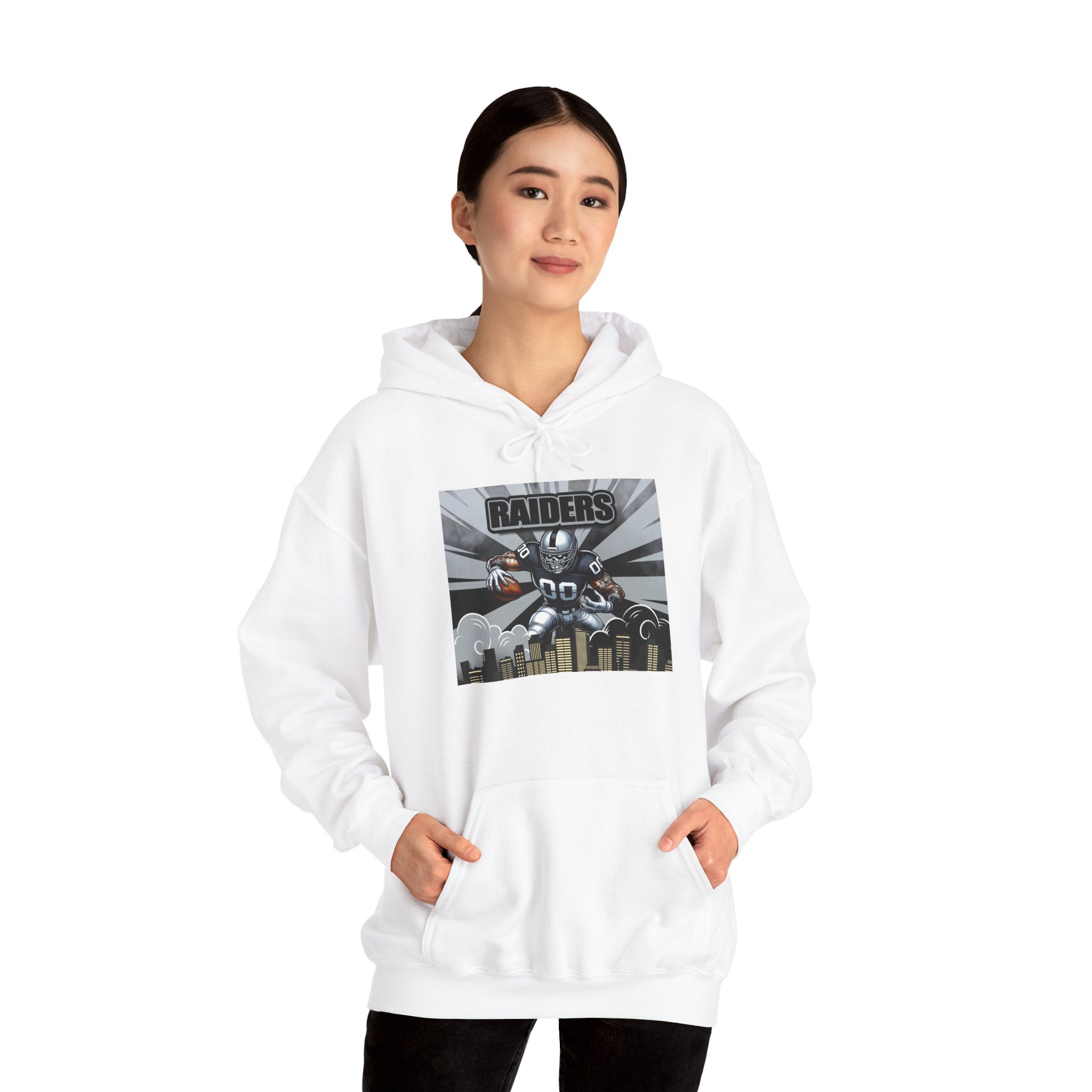 City Warrior Raiders Hoodie, Skyline Power Edition, Touchdown Raiders Hoodie, Unisex Hoodies, Raiders Football Fan Hoodie