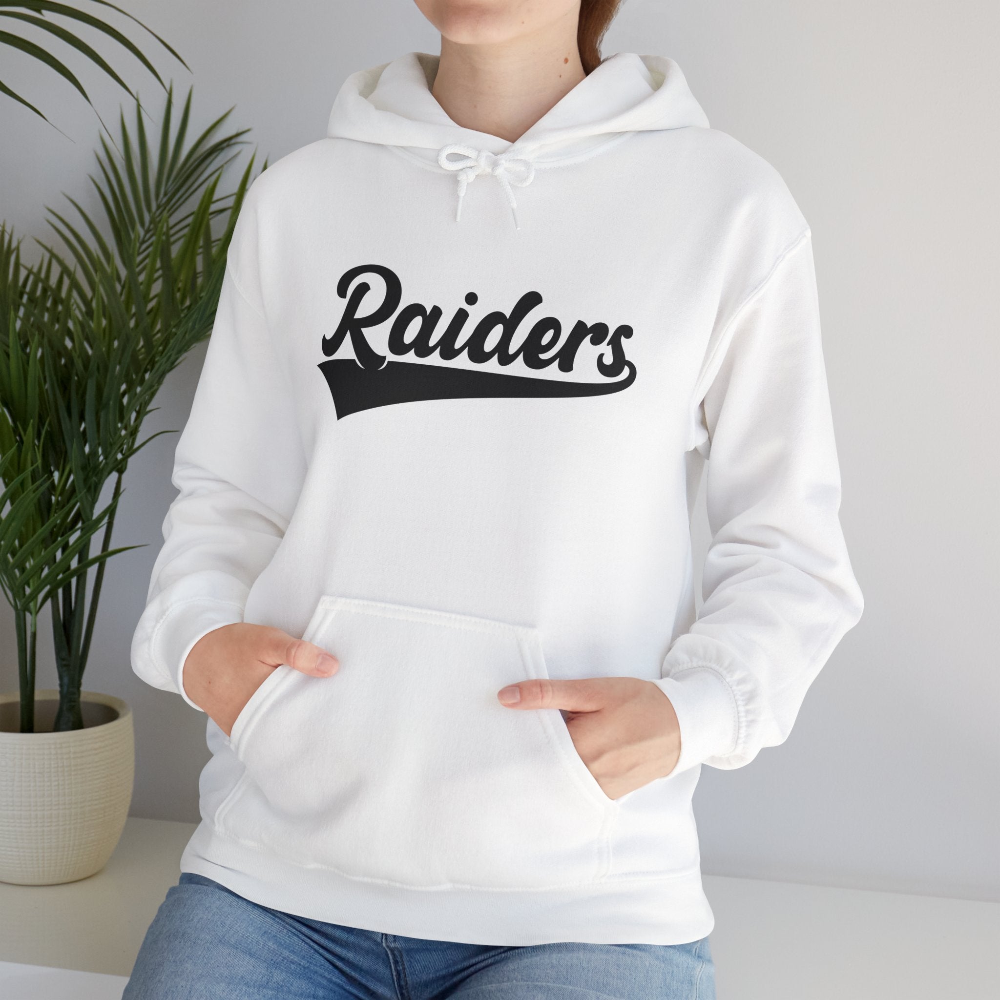 Pure Black Raiders Hoodie - Legendary Fanwear, Football Raiders Hoodie, Bold and Dominant, Ultimate Game-Day Gear, Football