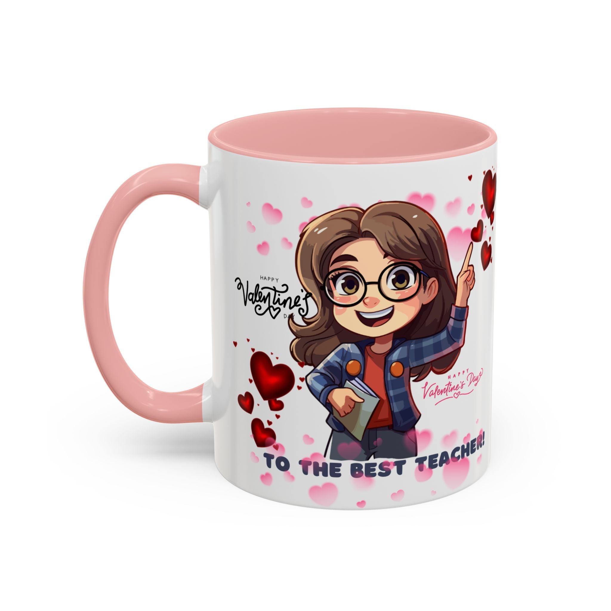 Teachers Gift Valentine's Design, Holiday Drinkware, Valentines, Christmas Birthday Gifts for Teachers, Coffee Mug for Teacher Valentines Day,