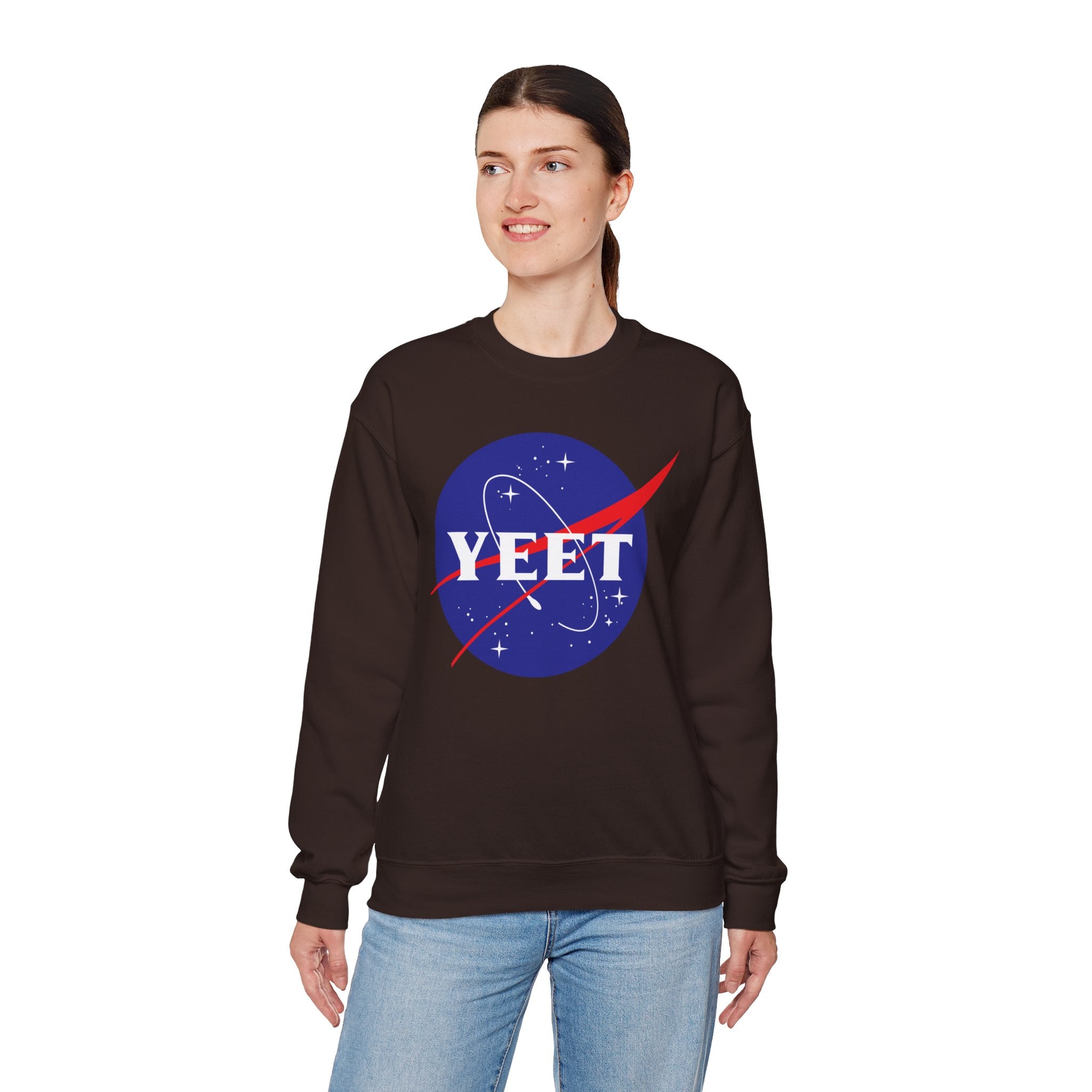 Yeet Nasa Sweatshirt Design, Sports Sweatshirt, Wrestling Fan Unisex Sweatshirt - Gift for Him or Her, Casual Outwear, Heavy Blend Crewneck Sweatshirt