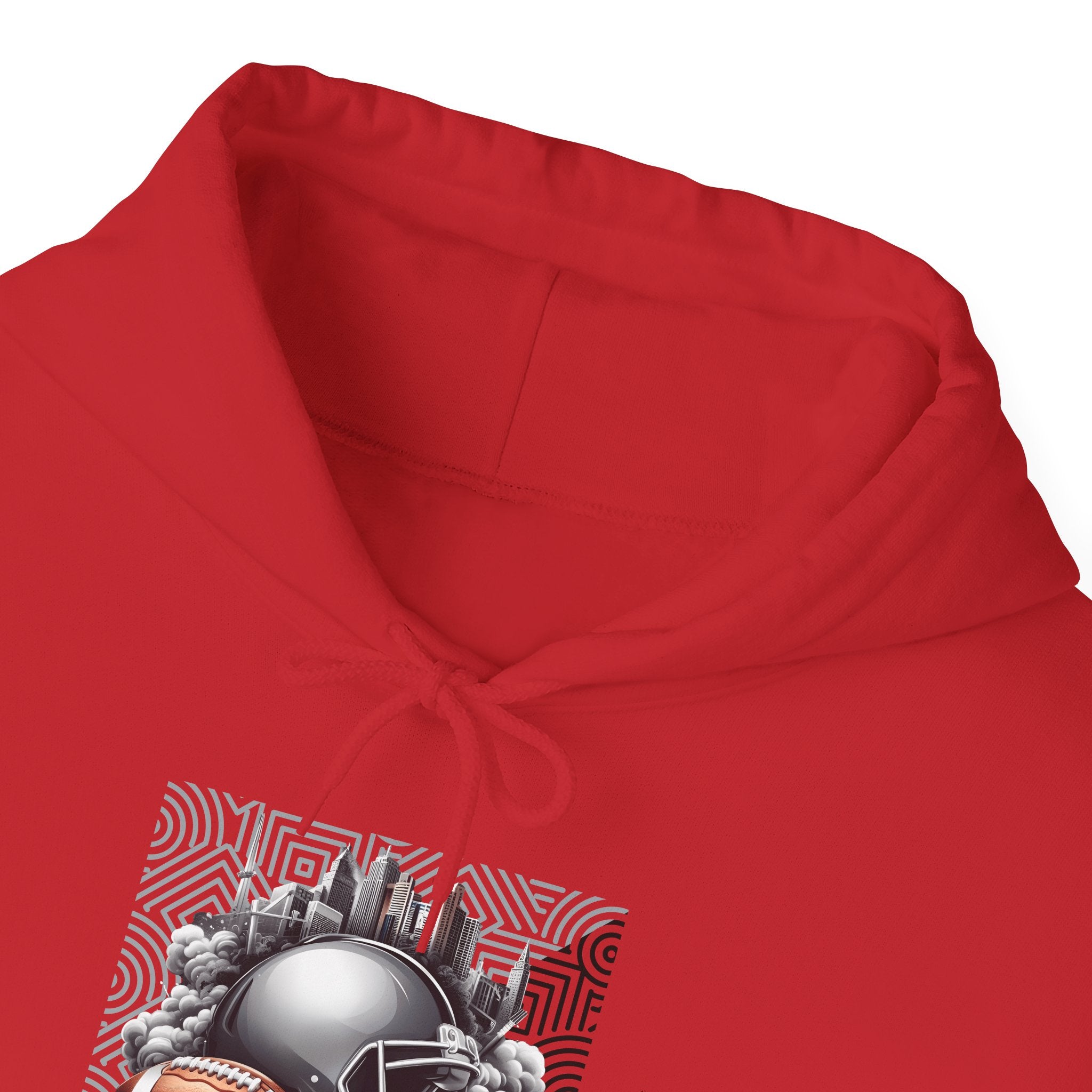 Gray Football and Helmet Shield Raiders Hoodie - Bold and Dominant, Ultimate Game-Day Gear, Raiders Football Hoodie Unisex