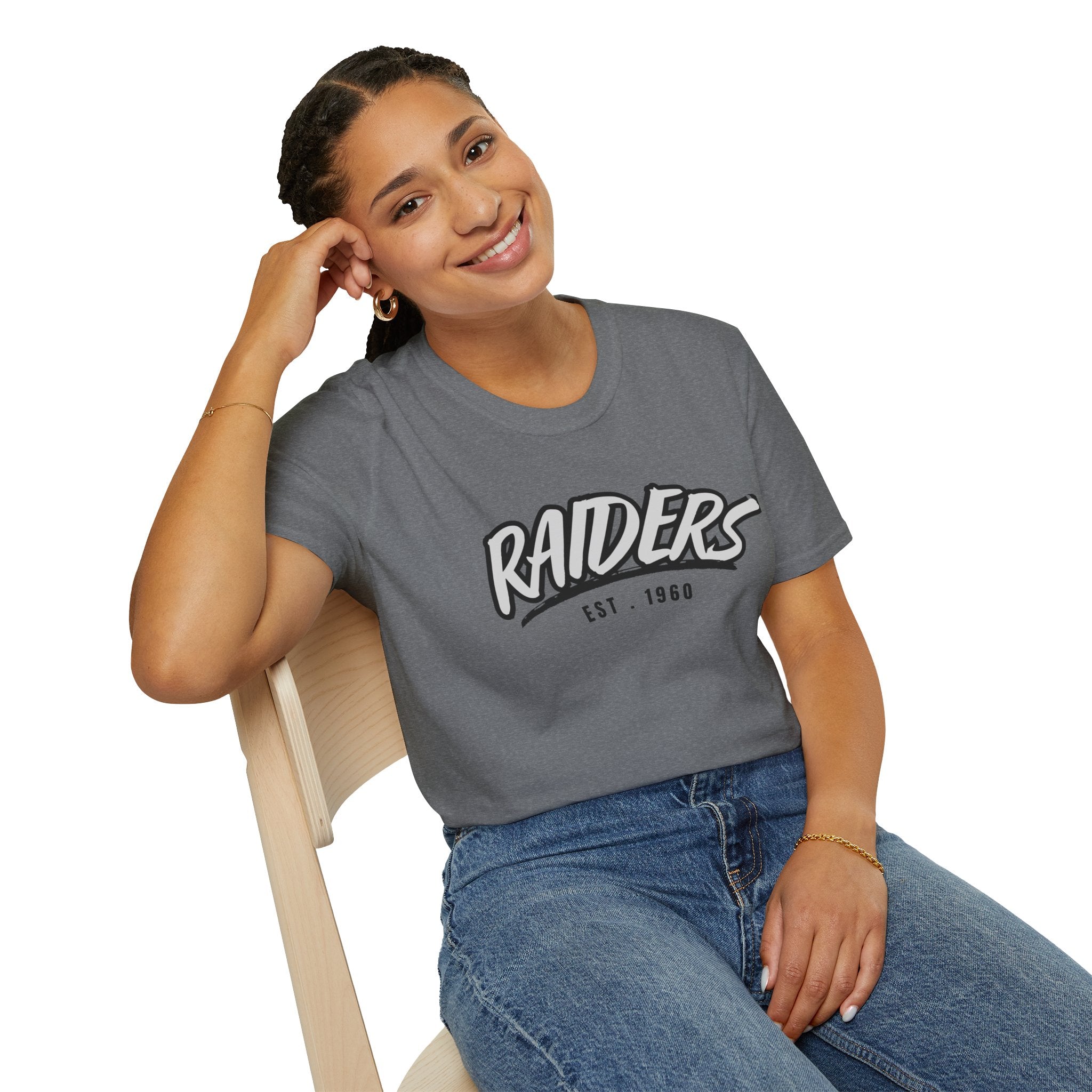 Football Shirt Unisex Softstyle T-Shirt, Football Fan Tee, Team Raiders Football Gift, Sports Fan Apparel, Game Day Shirt