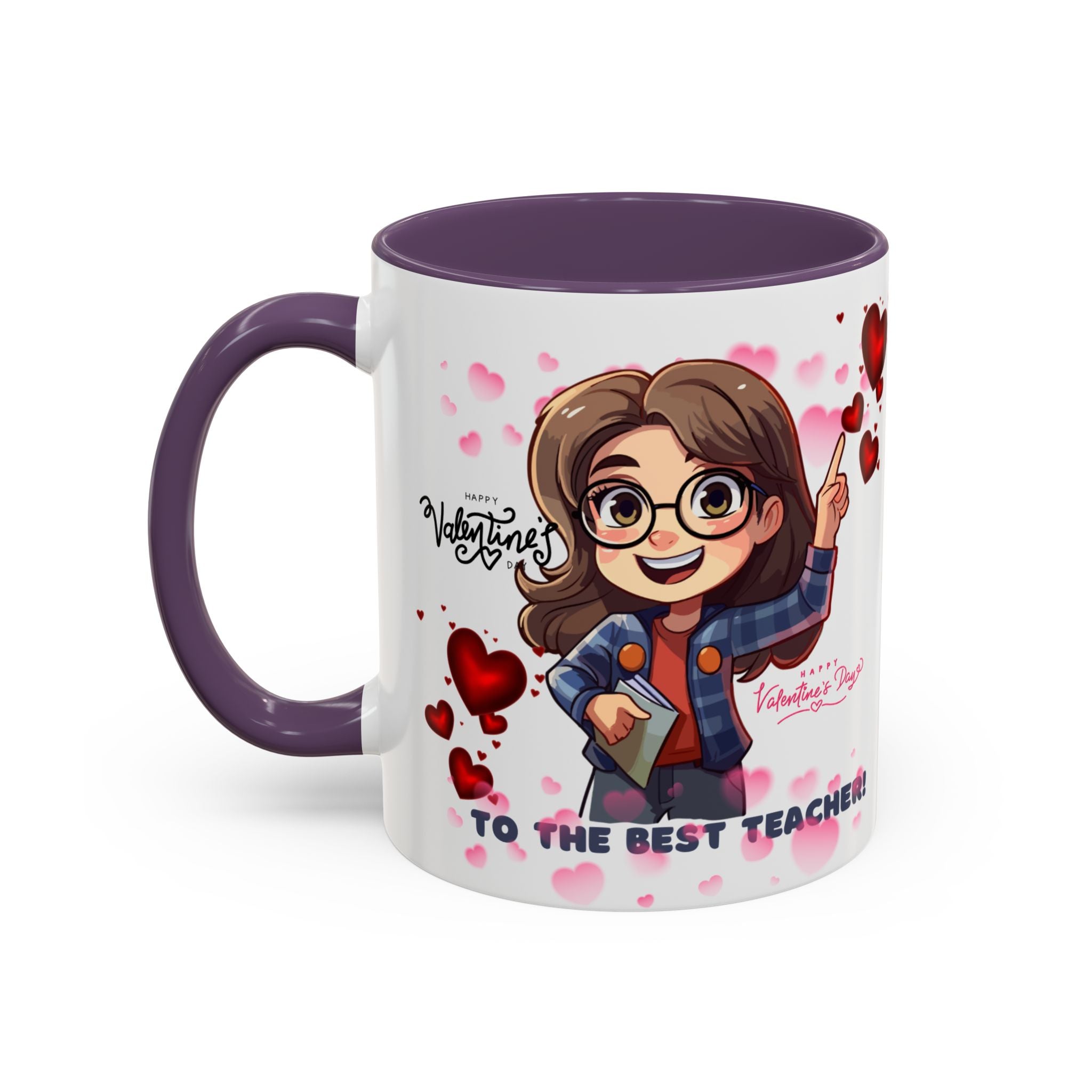 Teachers Gift Valentine's Design, Holiday Drinkware, Valentines, Christmas Birthday Gifts for Teachers, Coffee Mug for Teacher Valentines Day,